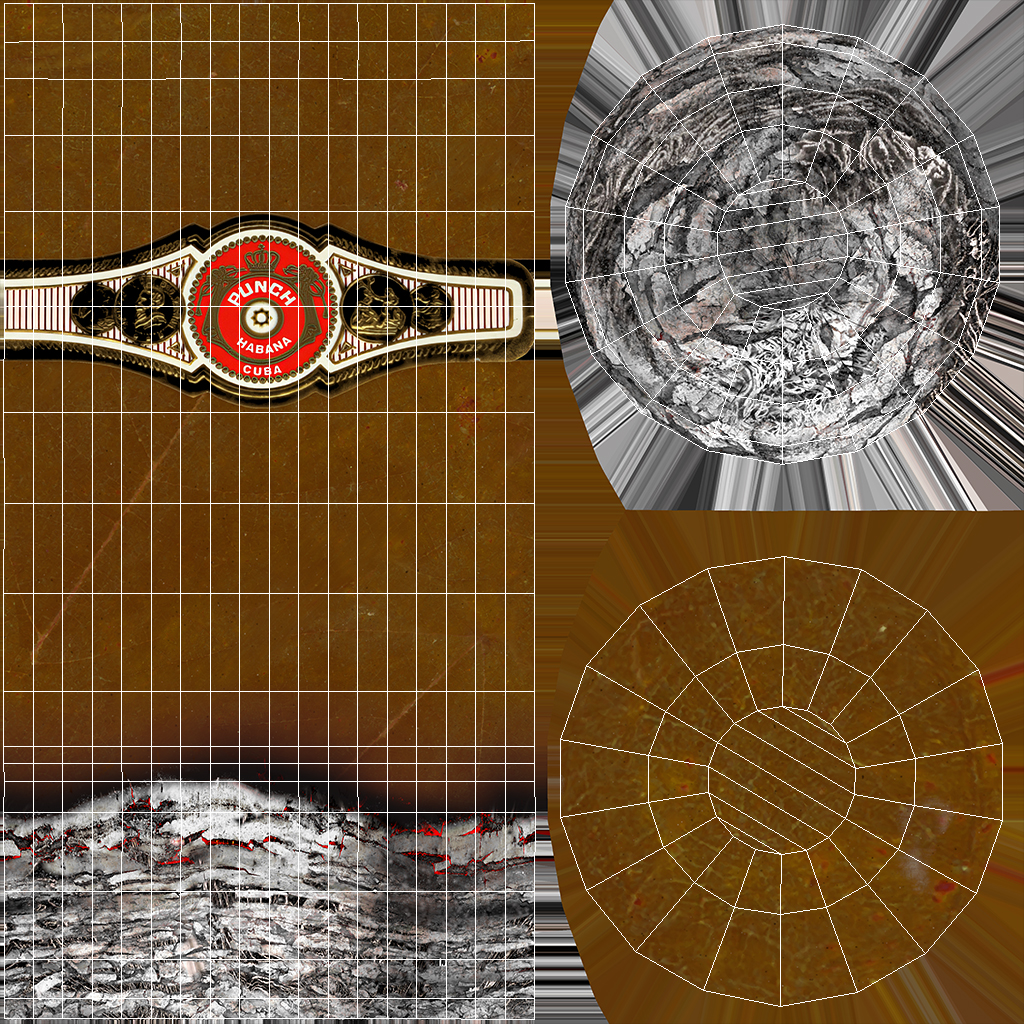 Cigar Punch Short De Punch Burning 3D model