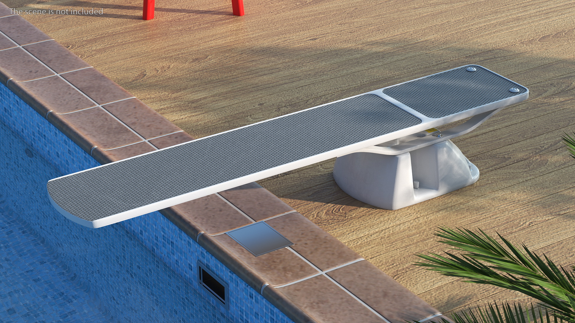 Pool Diving Board Gray 3D