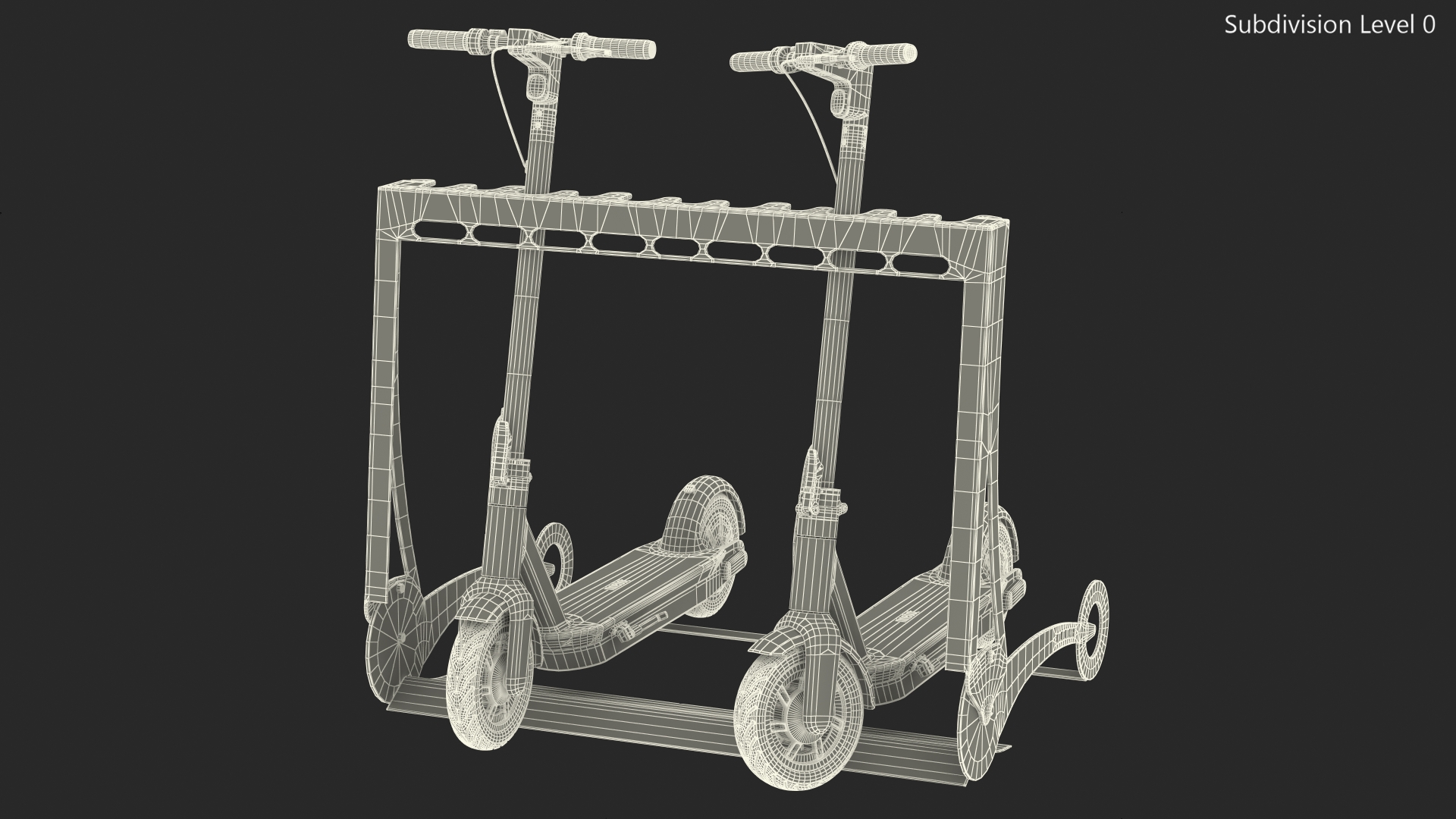 Scooter Parking Rack with Ninebot KickScooter MAX 3D model