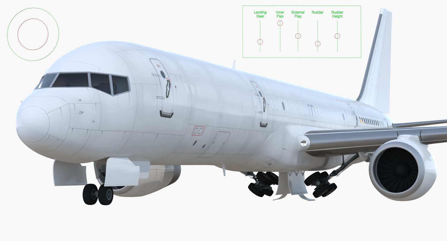3D model Boeing 757 200F Generic Rigged