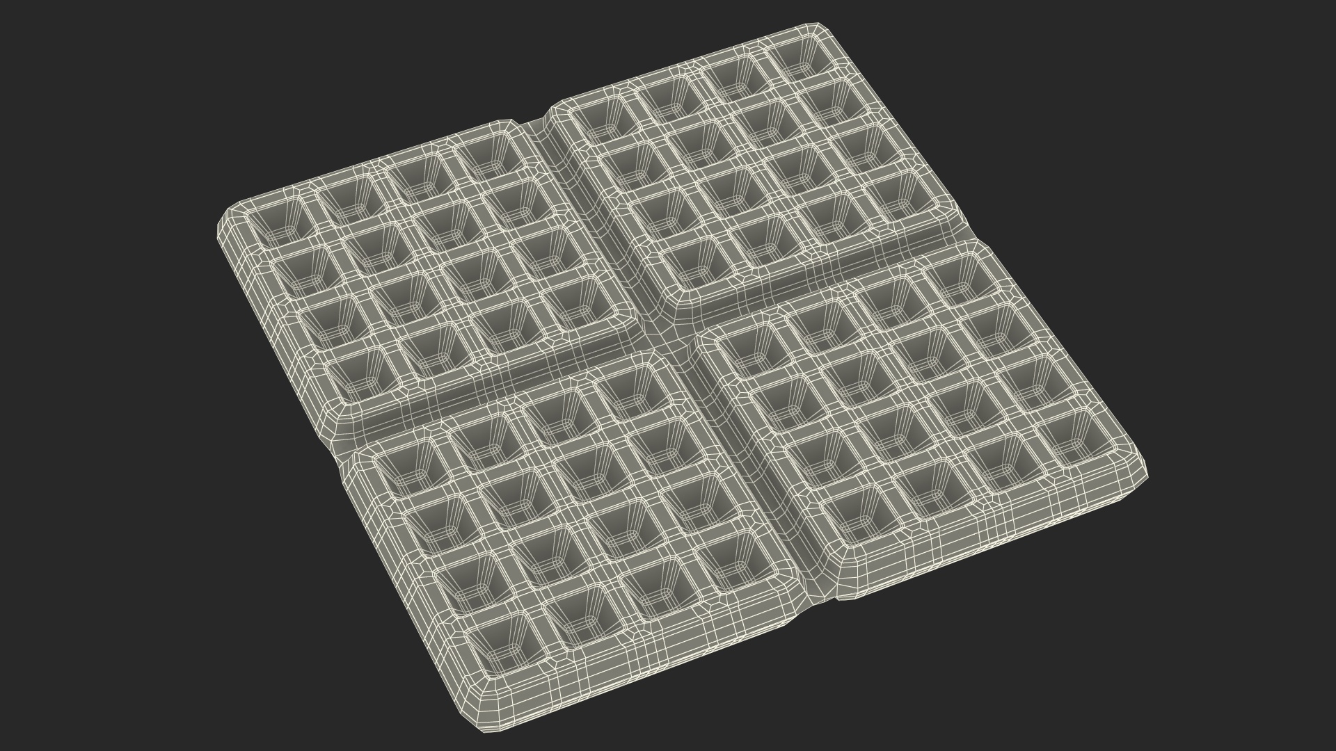 3D Square Waffle model