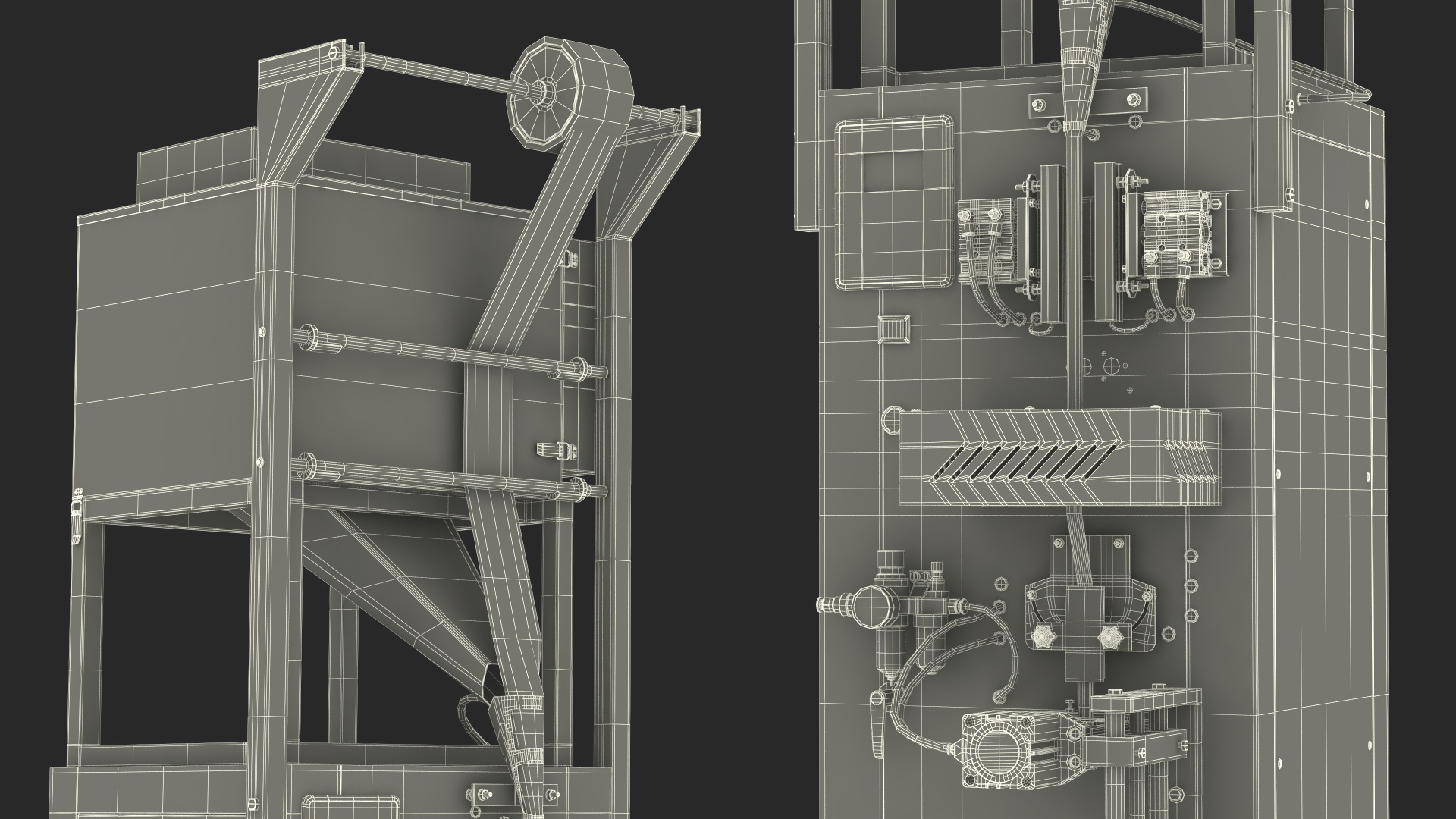 Engineer Repairing Packing Machine 3D model