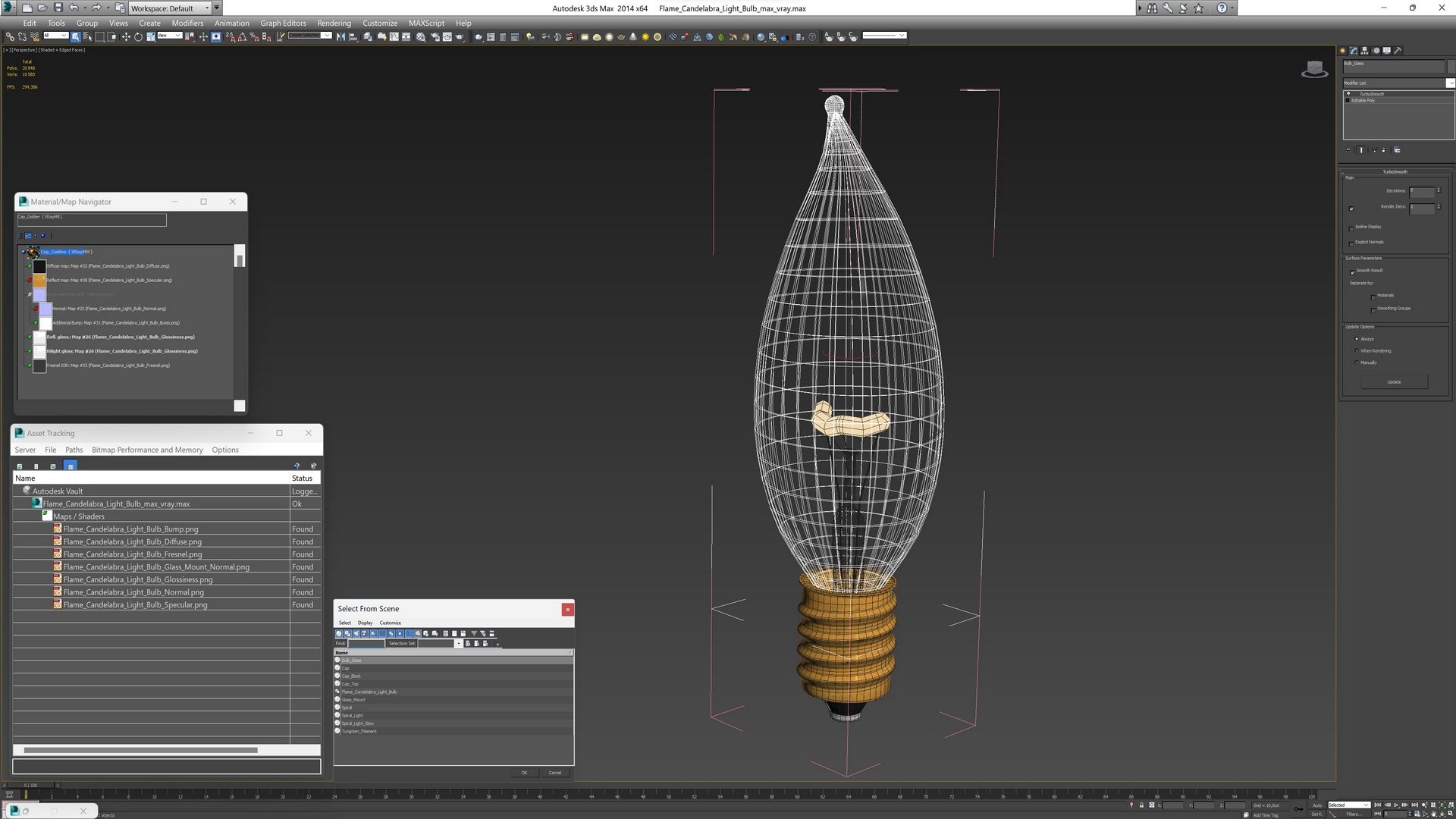 Flame Candelabra Light Bulb 3D
