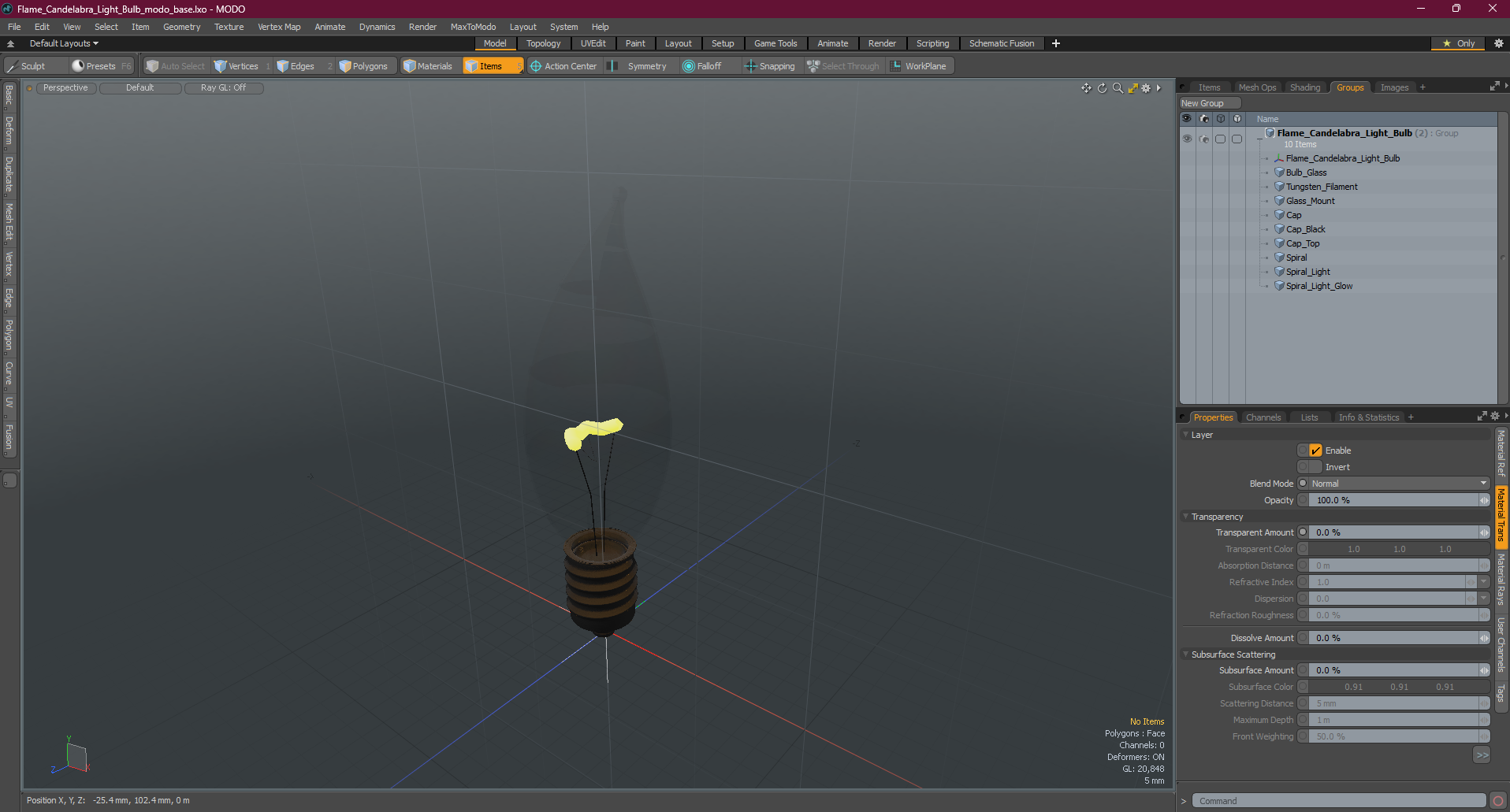 Flame Candelabra Light Bulb 3D