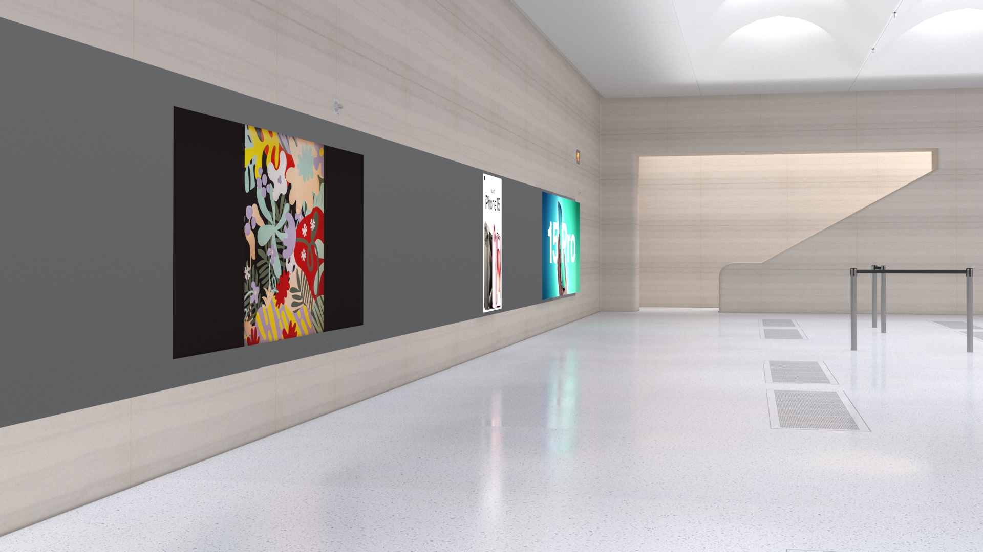 3D Empty Apple Store Space model