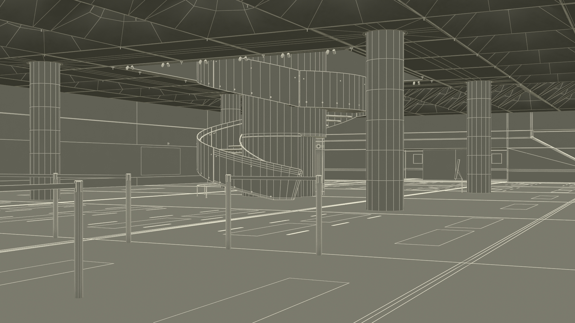 3D Empty Apple Store Space model