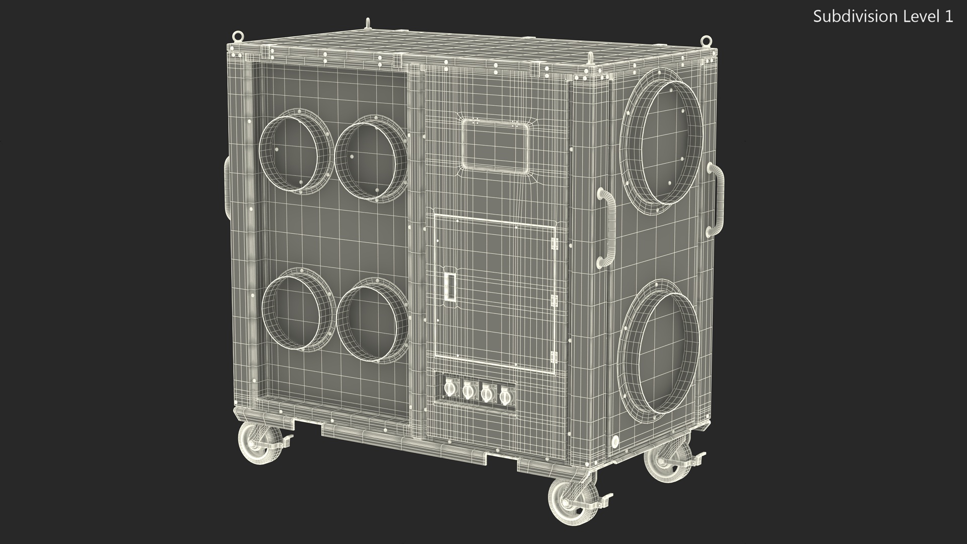 3D Mobile Industrial Cooling Black