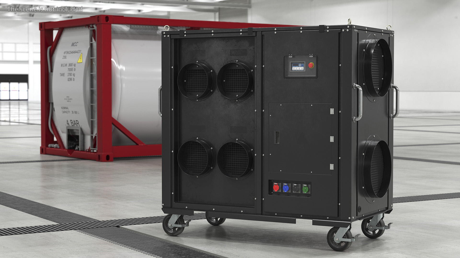 3D Mobile Industrial Cooling Black