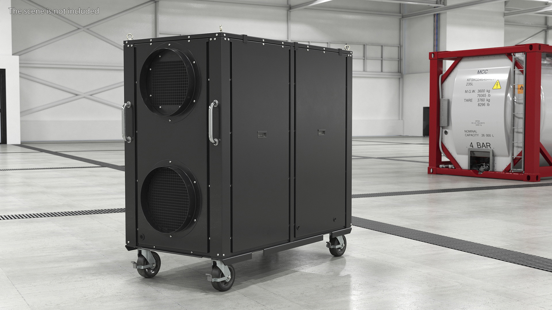 3D Mobile Industrial Cooling Black