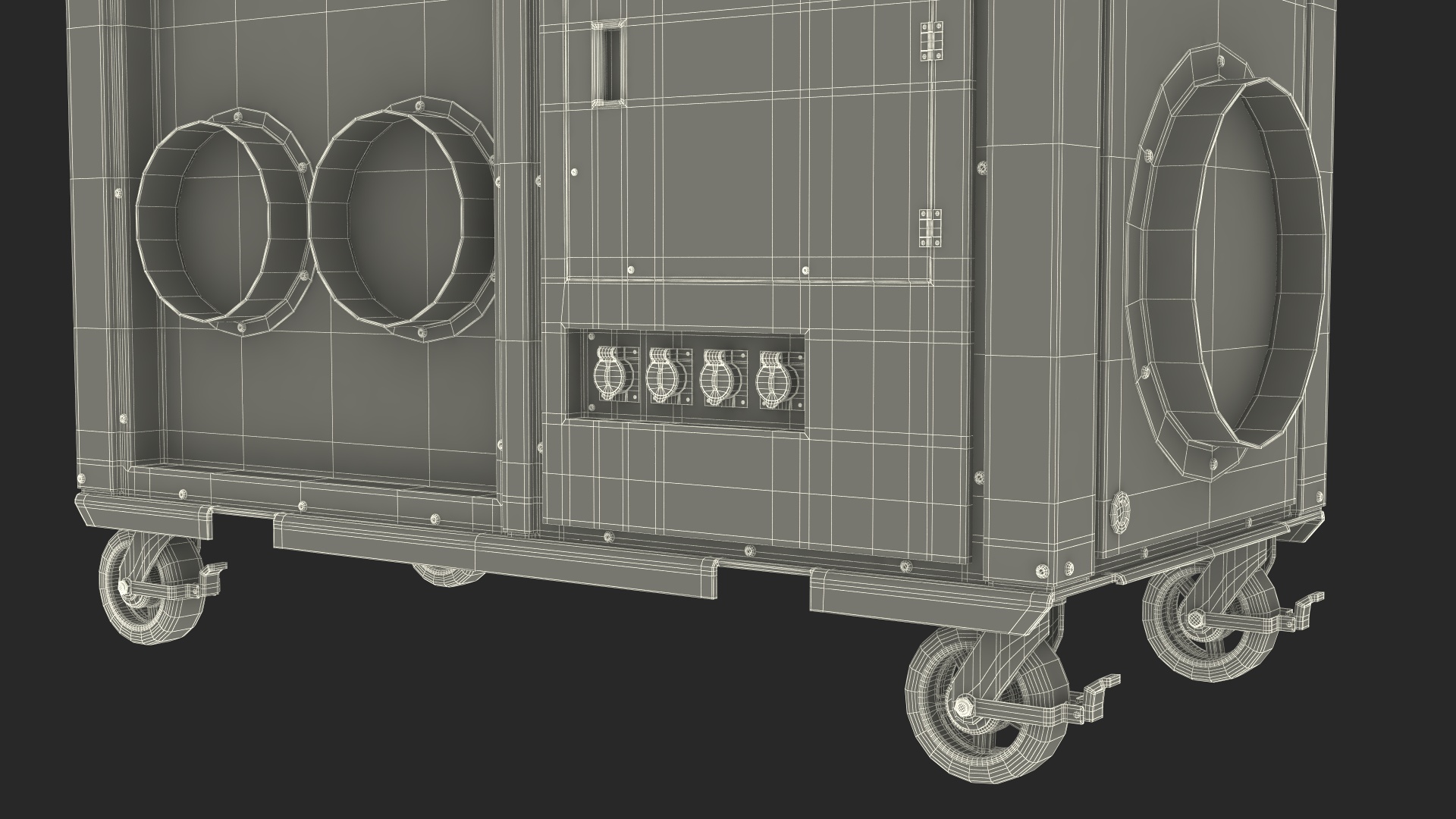 3D Mobile Industrial Cooling Black