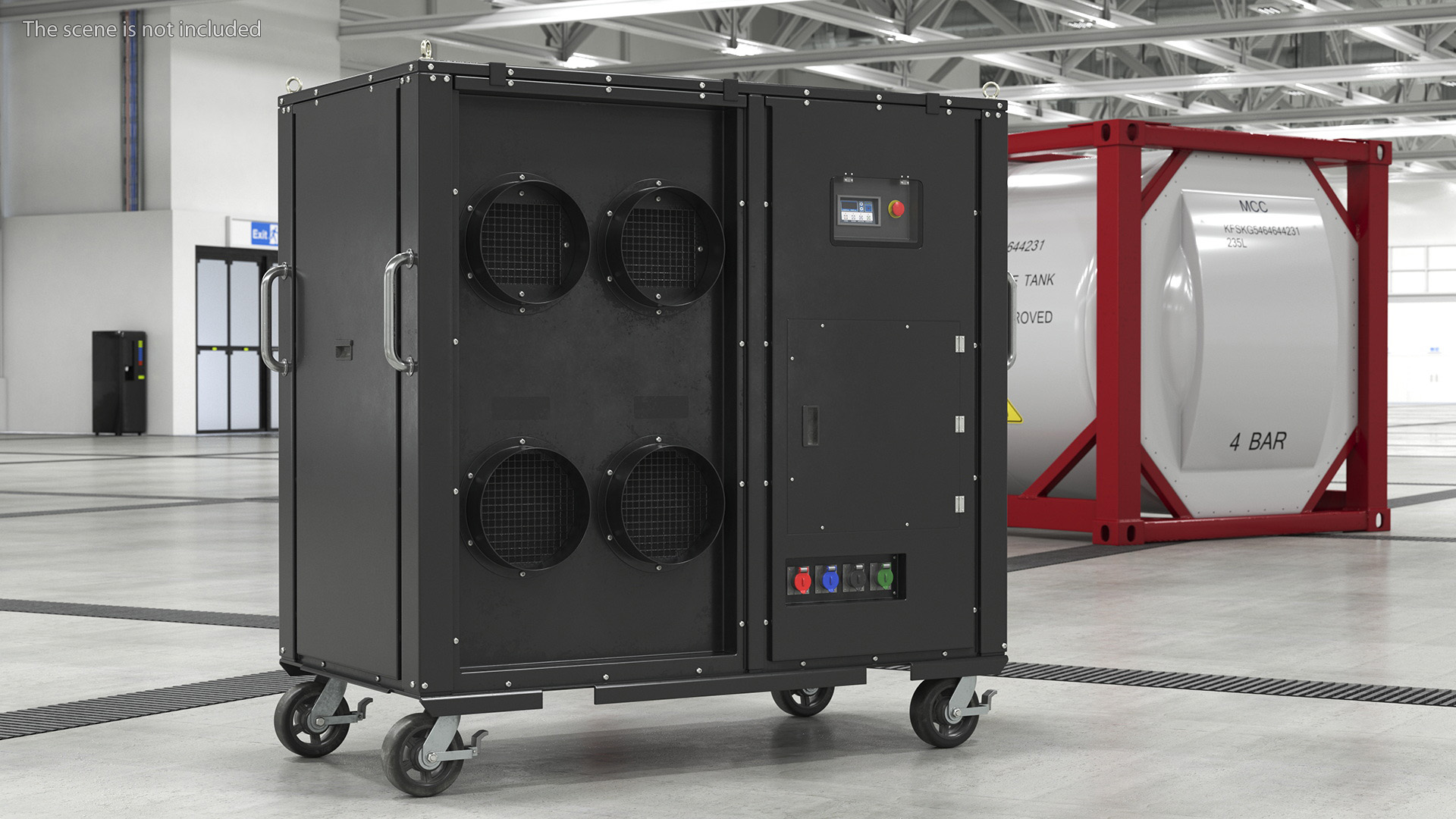 3D Mobile Industrial Cooling Black