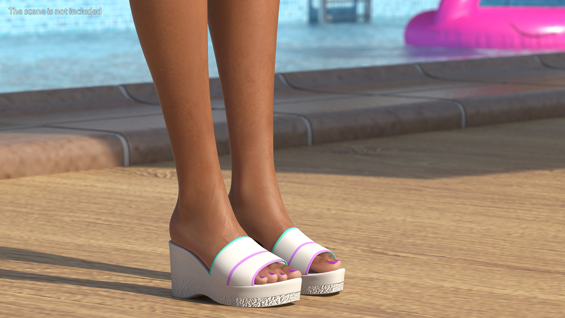 Light Skinned Bikini Girl T Pose 3D
