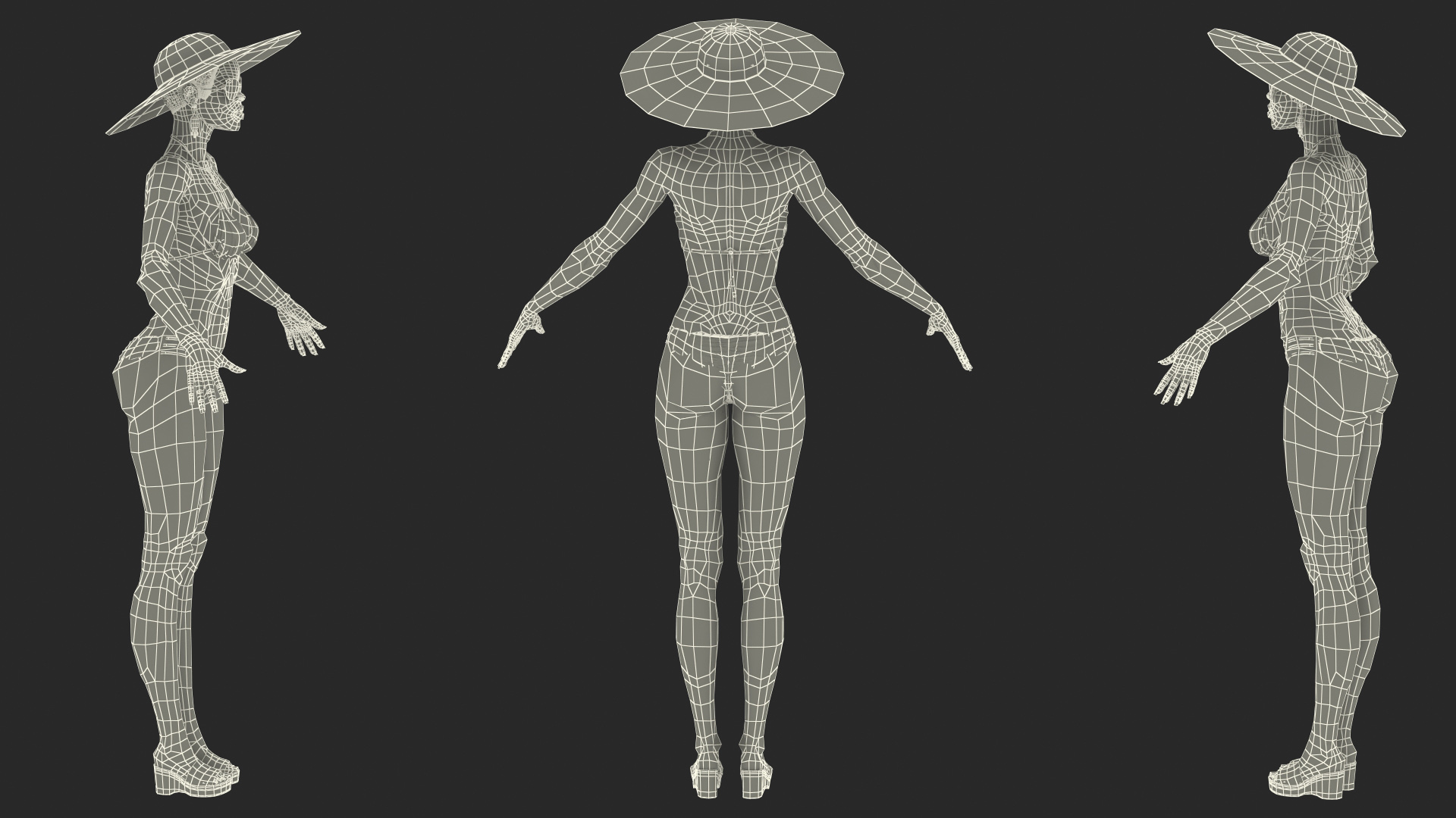 Light Skinned Bikini Girl T Pose 3D