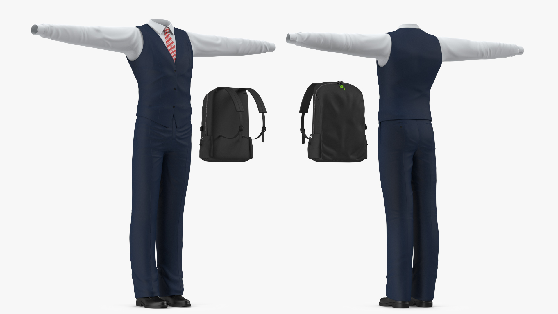 3D School Uniform Set model