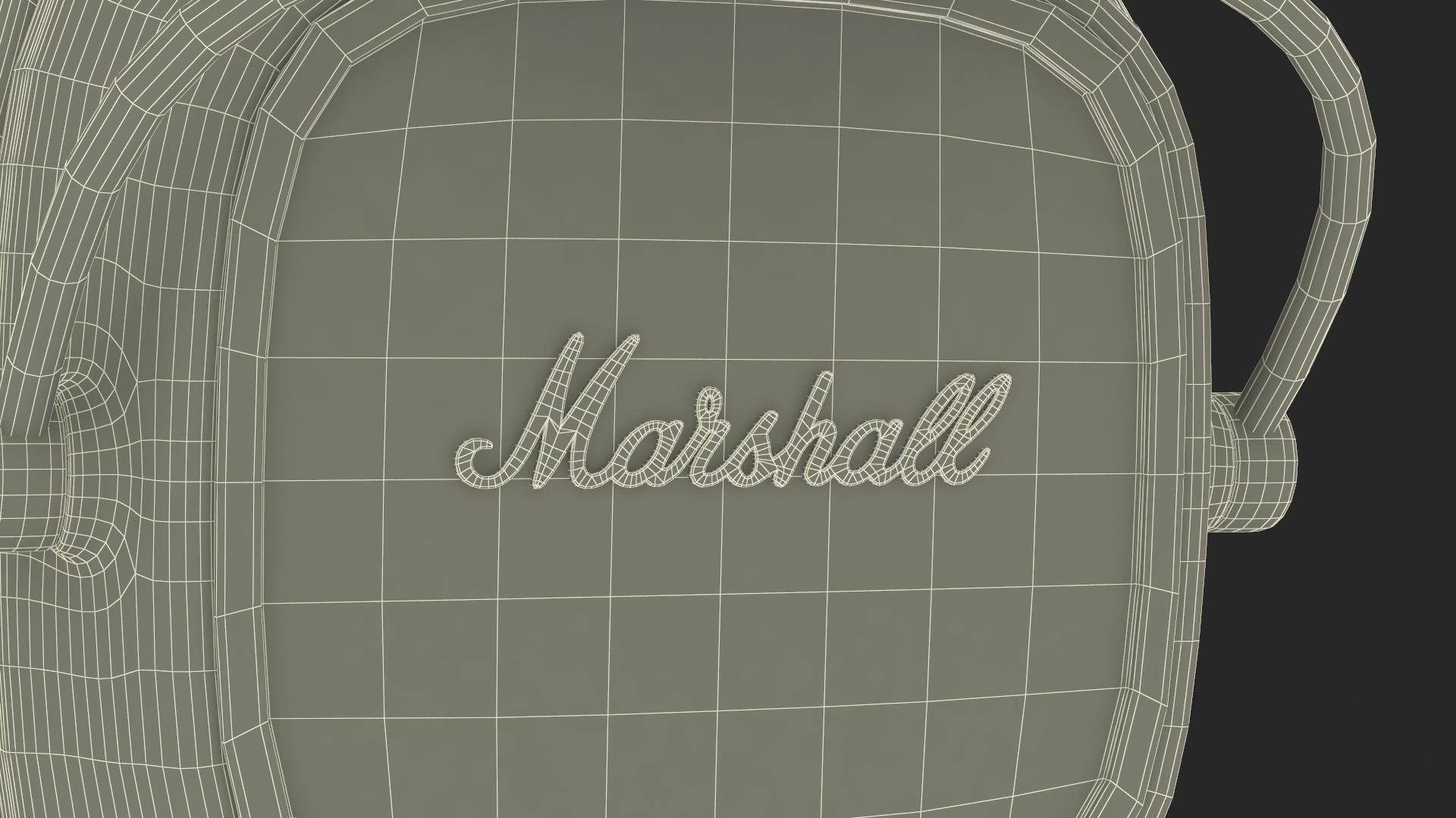 Marshall Headphones Brown Rigged 3D
