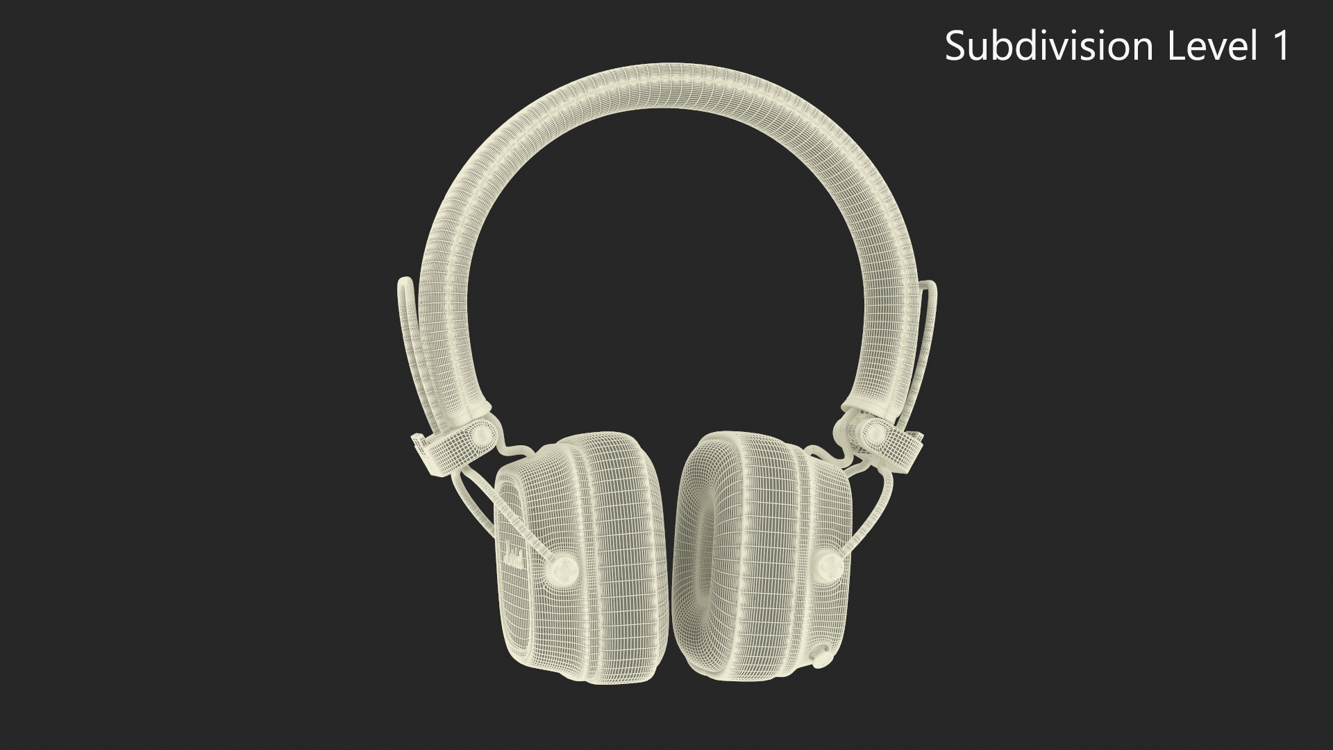 Marshall Headphones Brown Rigged 3D