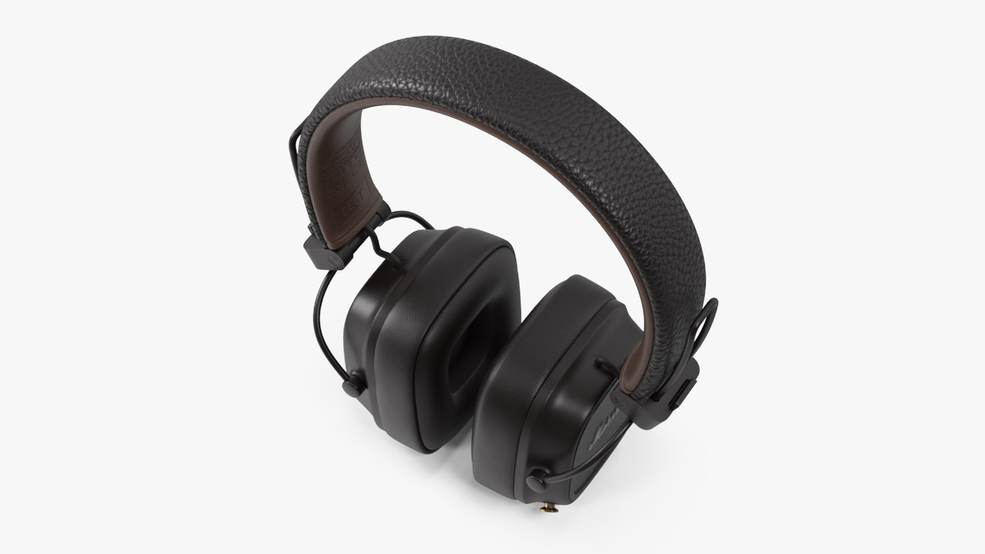 Marshall Headphones Brown Rigged 3D