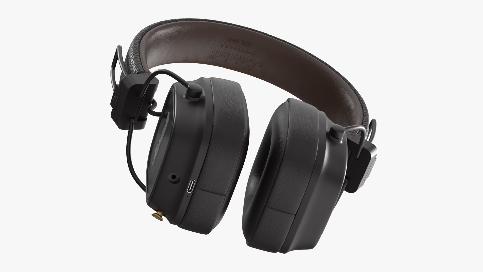Marshall Headphones Brown Rigged 3D