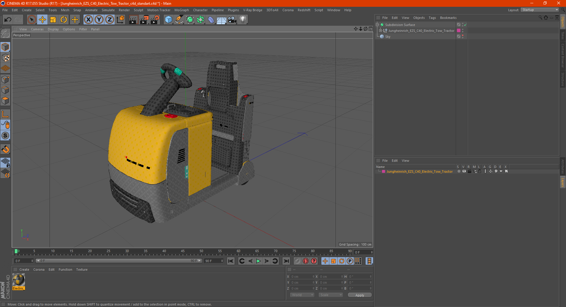 3D Jungheinrich EZS C40 Electric Tow Tractor