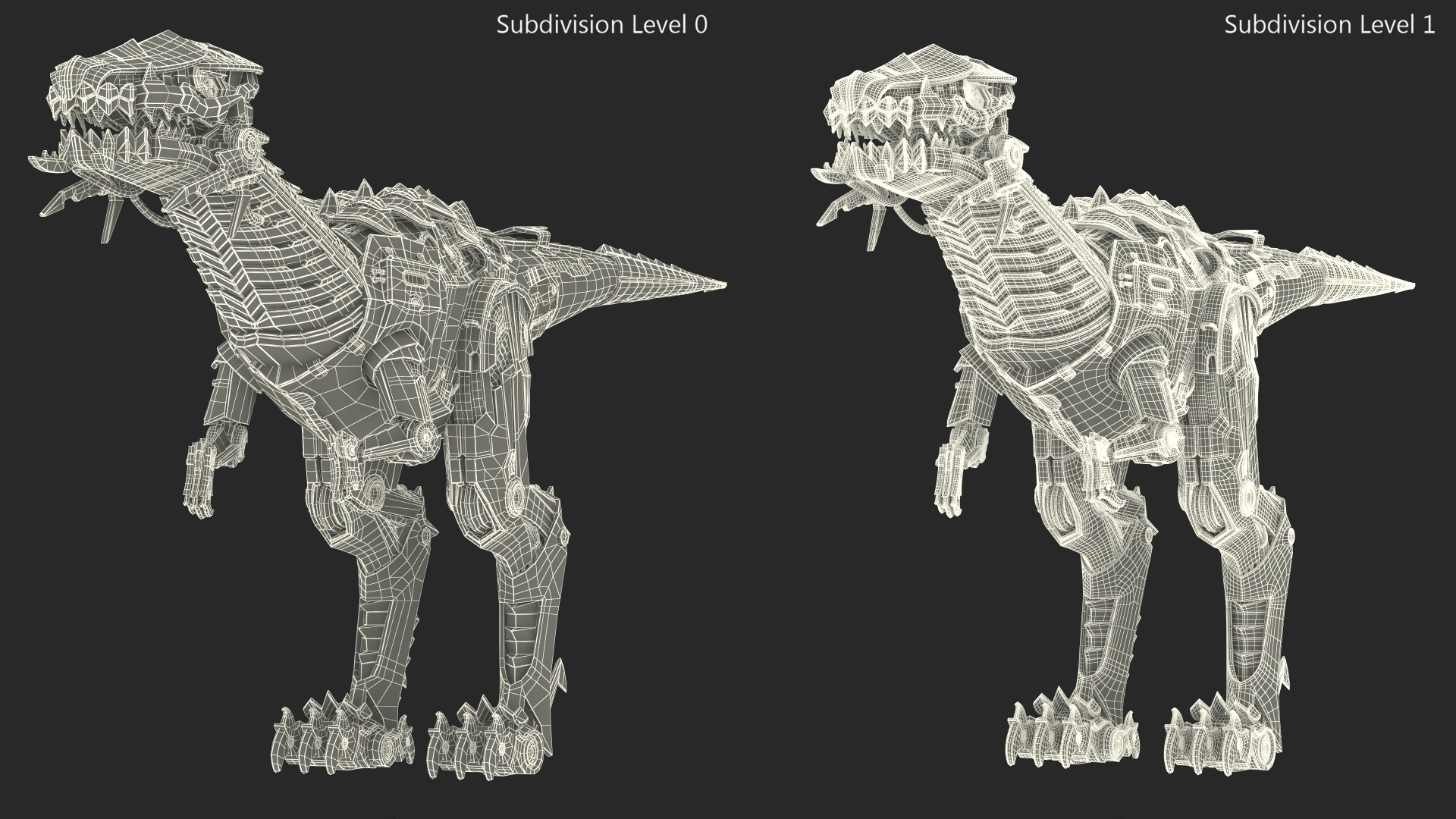 3D Robotic Dinosaur Rigged model