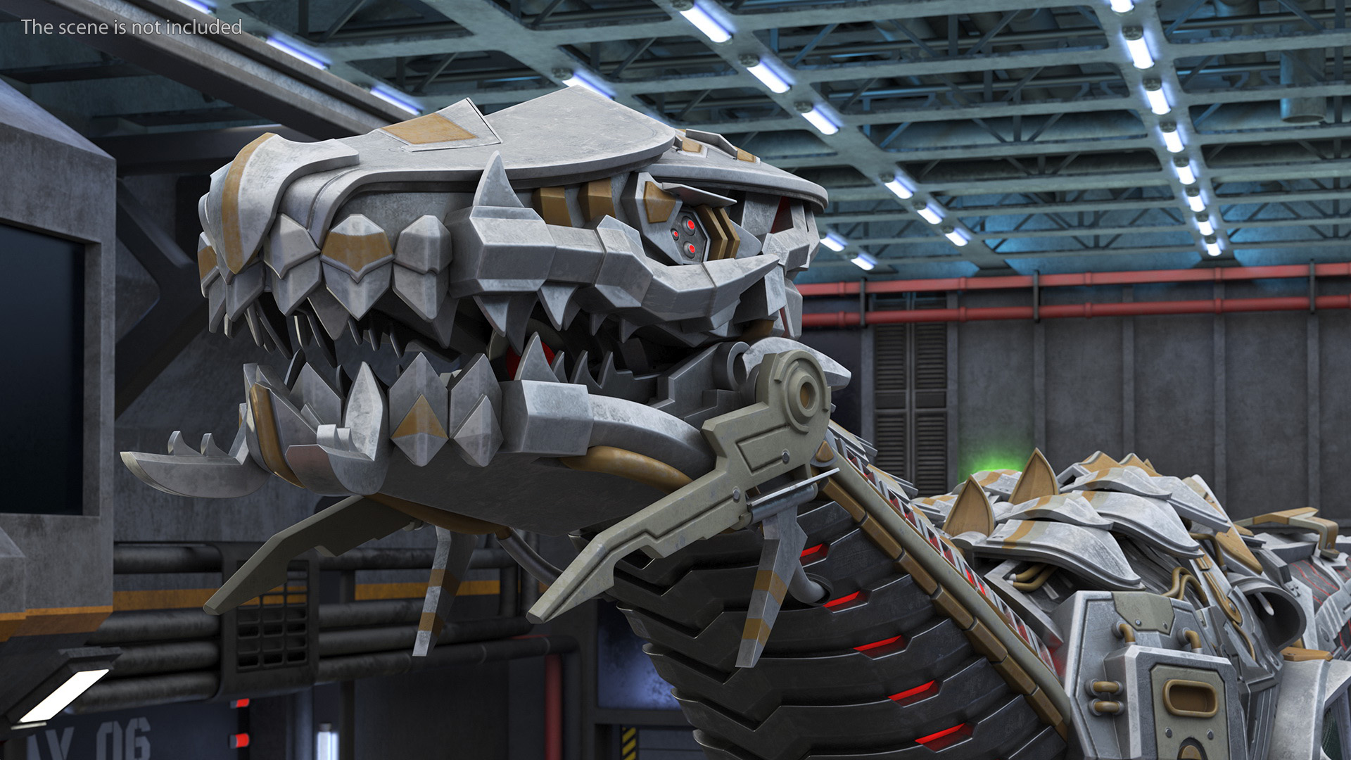 3D Robotic Dinosaur Rigged model