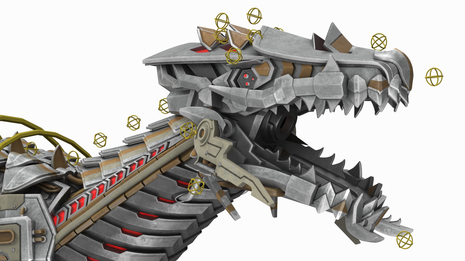 3D Robotic Dinosaur Rigged model