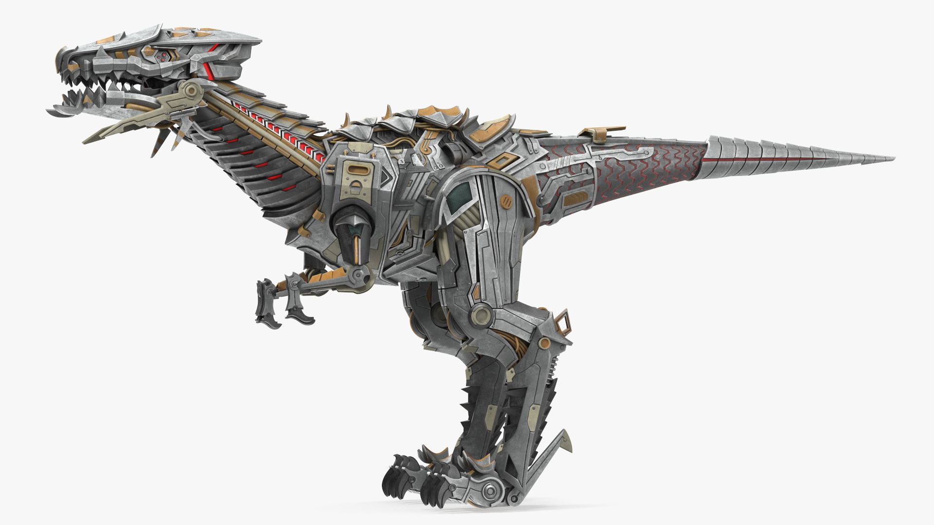 3D Robotic Dinosaur Rigged model