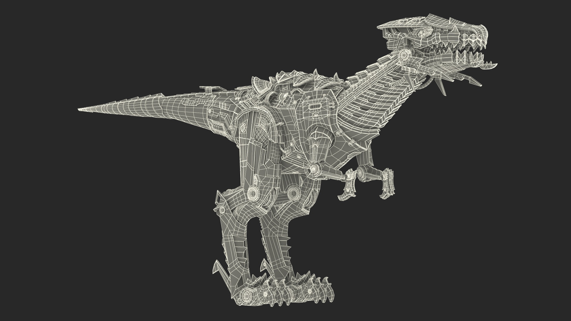 3D Robotic Dinosaur Rigged model