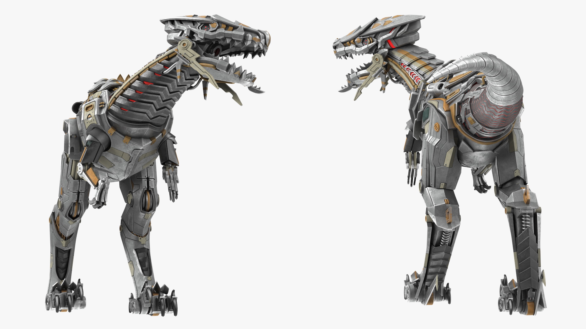 3D Robotic Dinosaur Rigged model