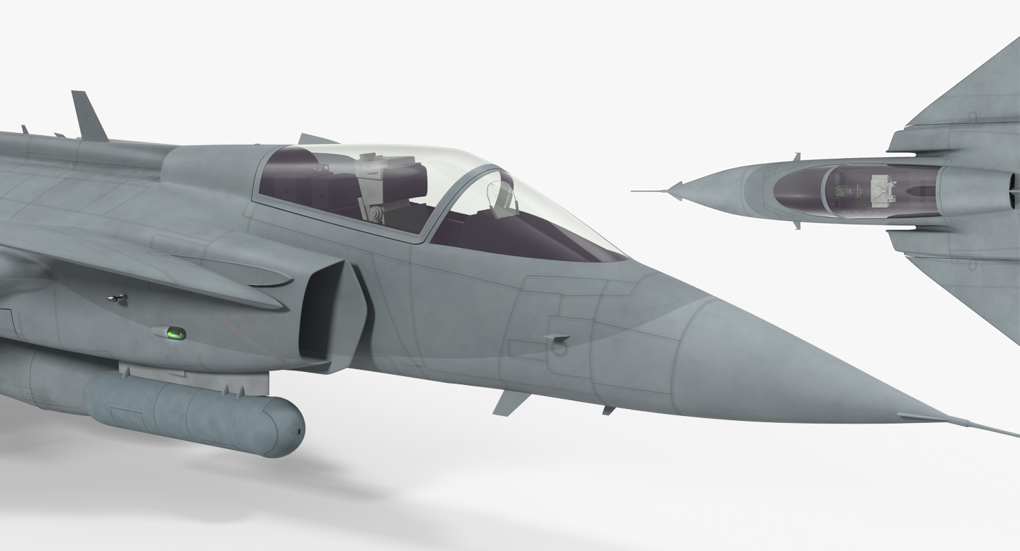 3D model Fighter Aircraft Saab JAS 39 Gripen