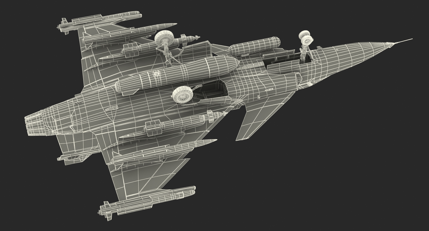 3D model Fighter Aircraft Saab JAS 39 Gripen