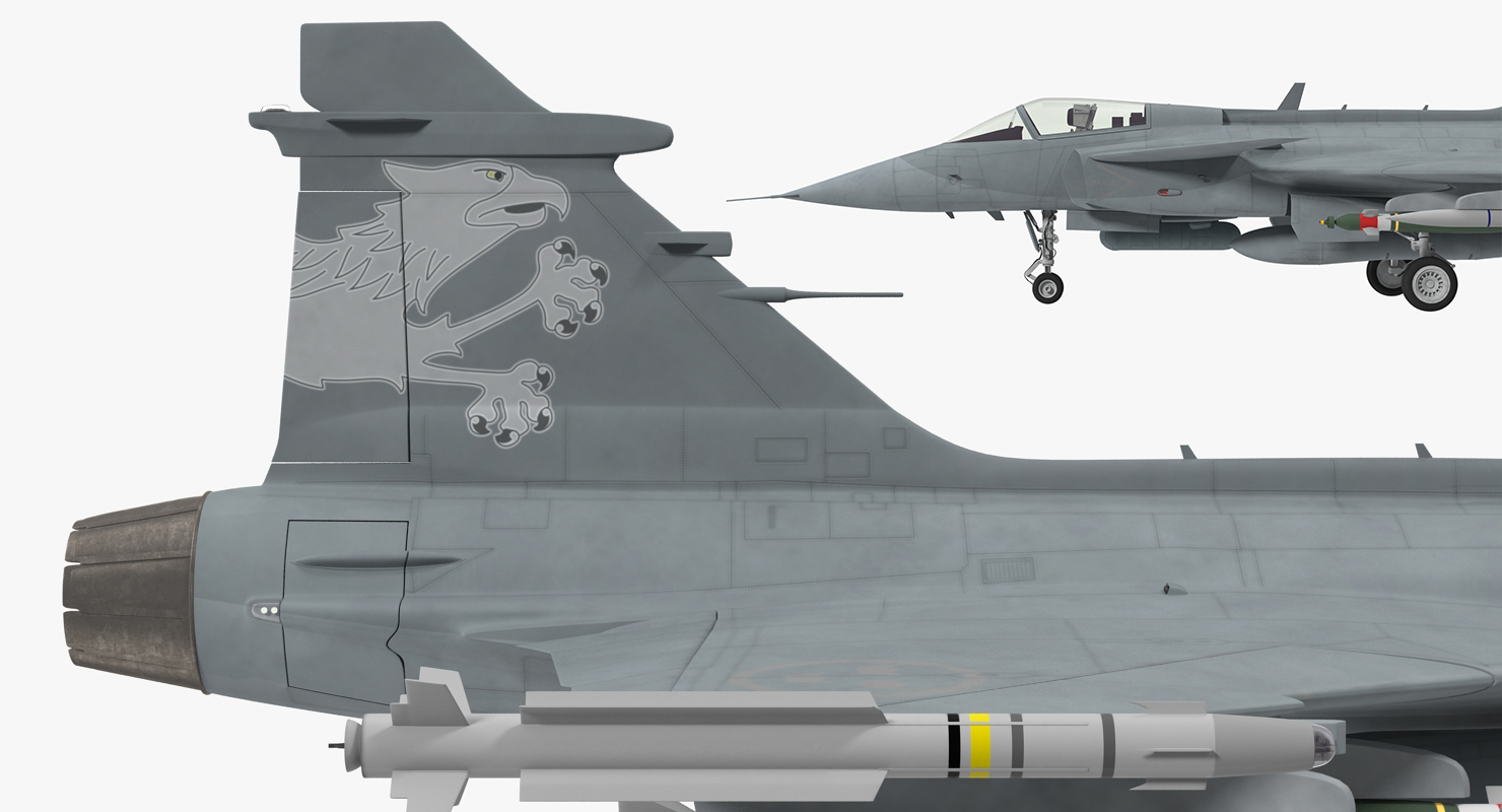 3D model Fighter Aircraft Saab JAS 39 Gripen