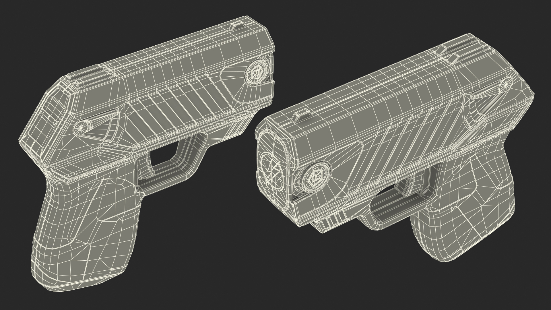 3D model LASER Pulse Compact Stun_Gun Yellow
