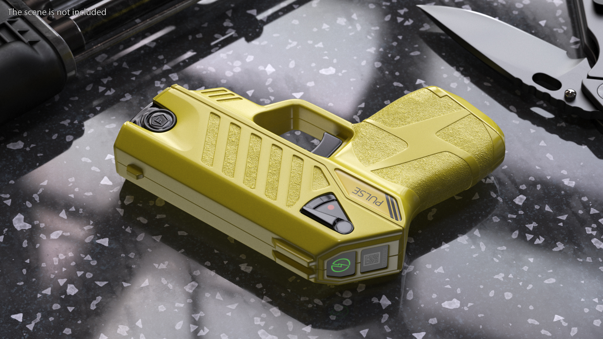 3D model LASER Pulse Compact Stun_Gun Yellow