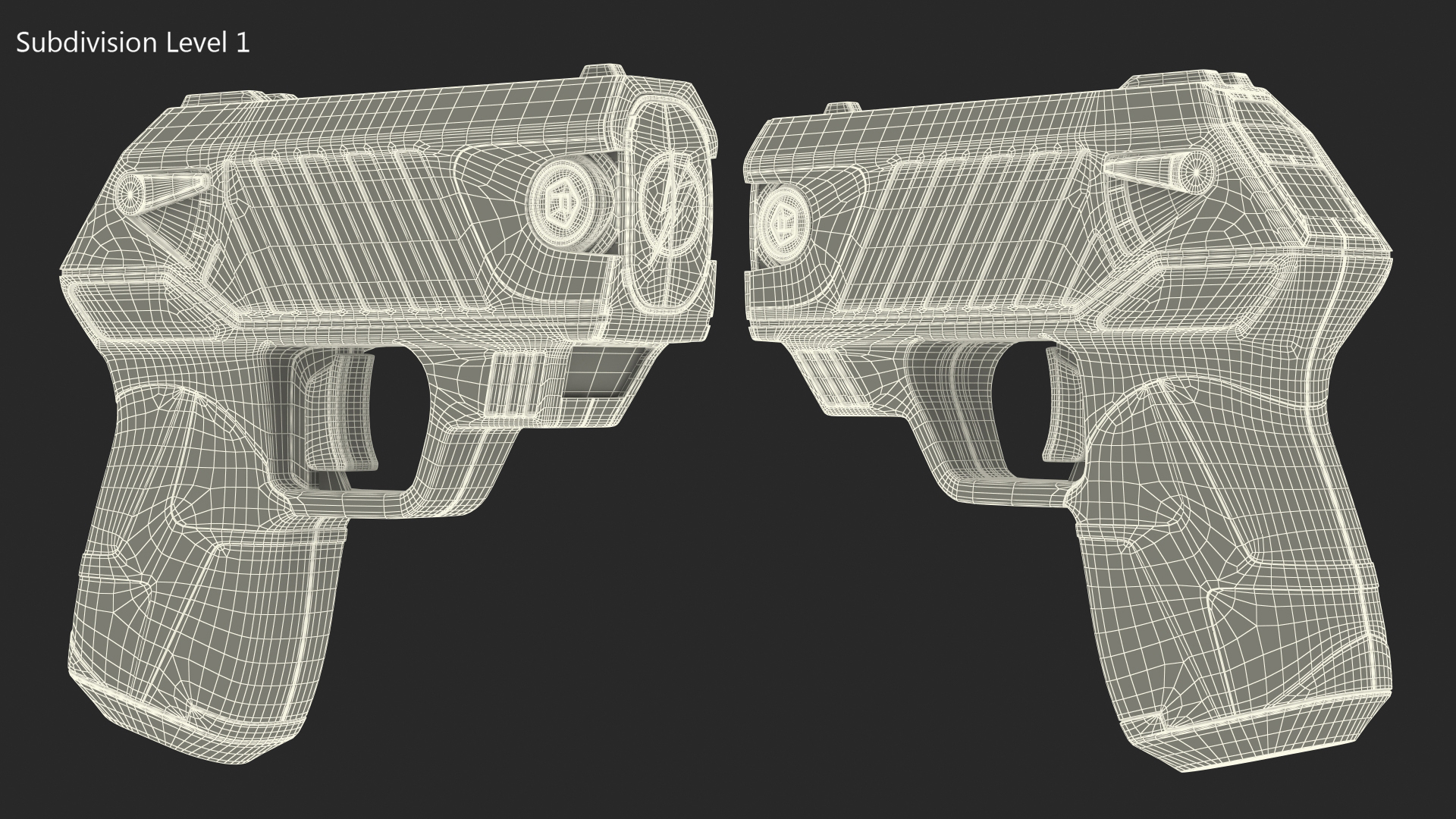 3D model LASER Pulse Compact Stun_Gun Yellow