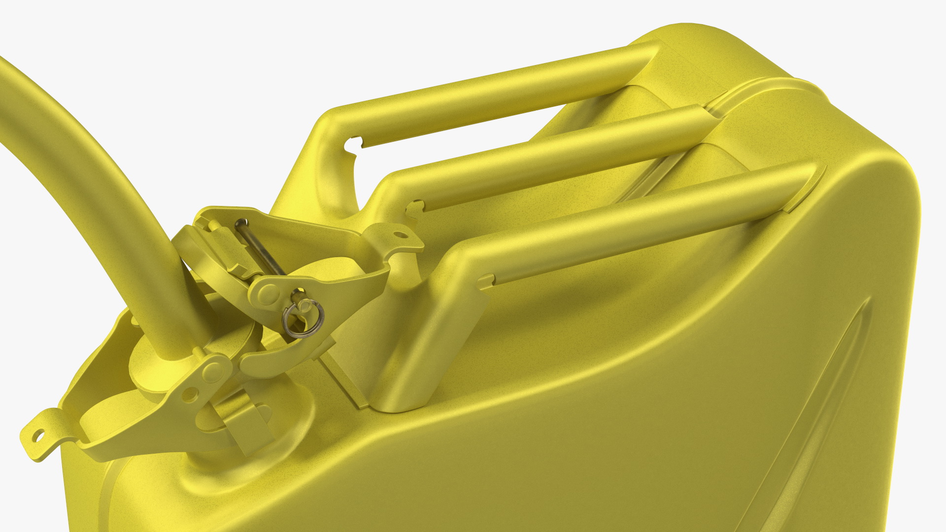3D Jerry Fuel Can with Flexible Spout Yellow