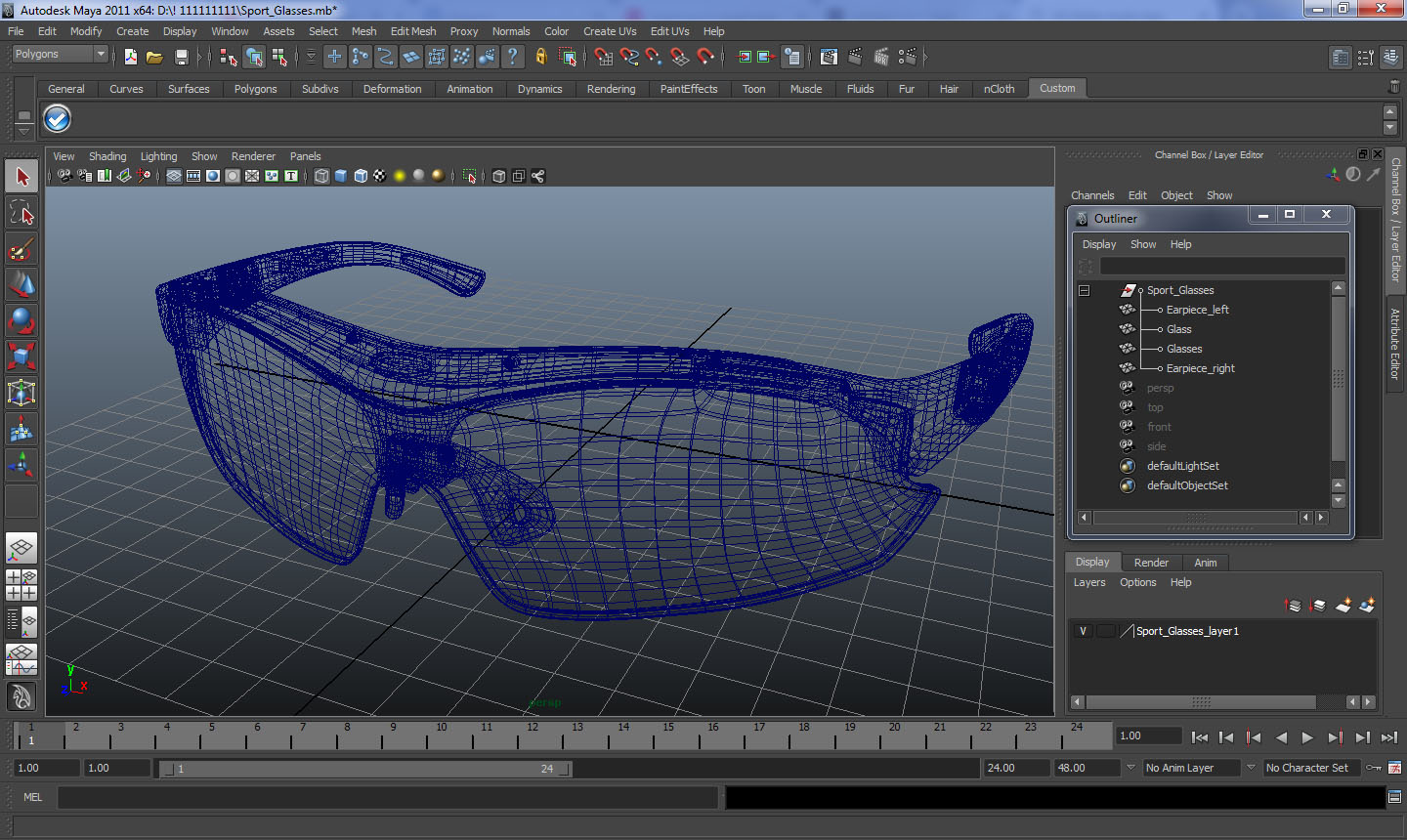 3D Sport Glasses model