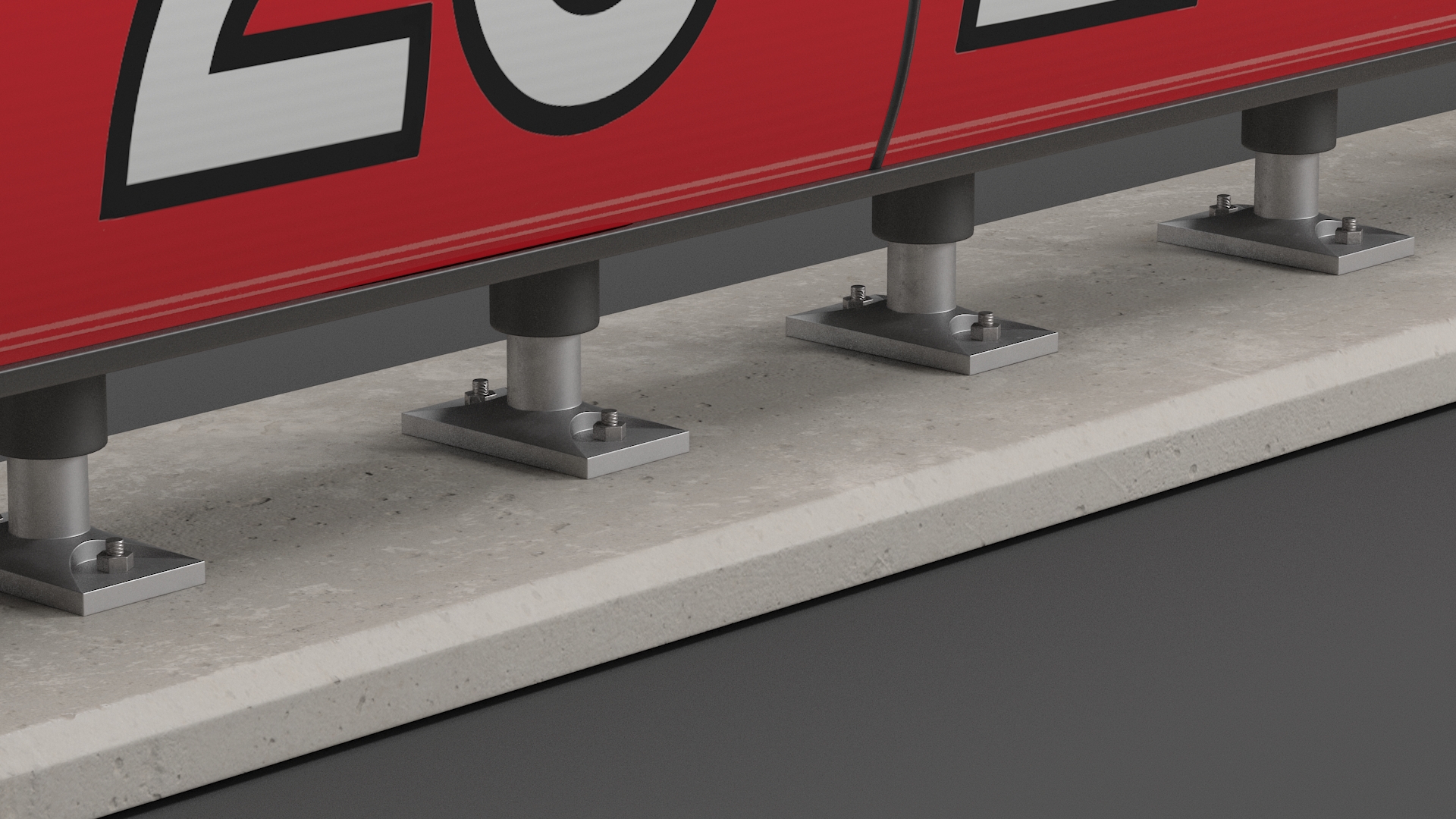 Airport Runway Marking Sign 3D