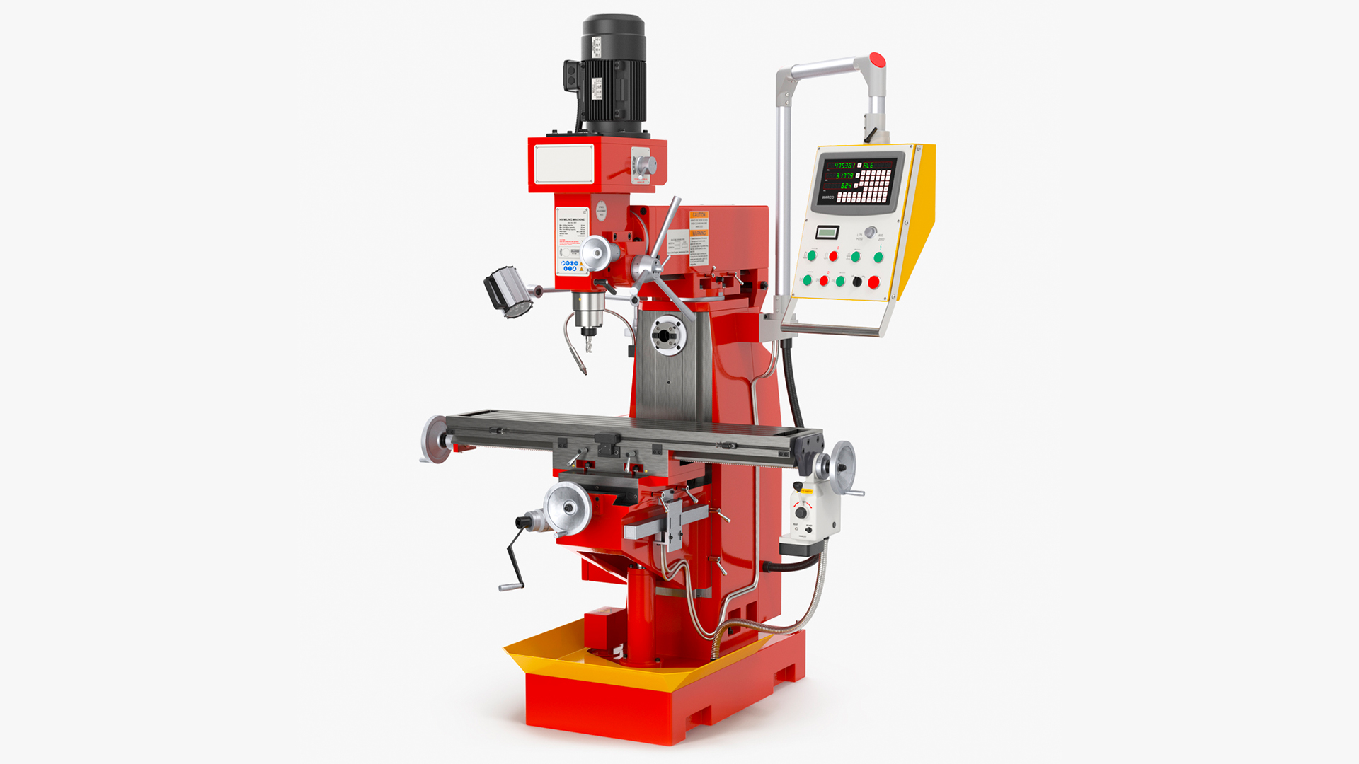 Milling Machine Red 3D model