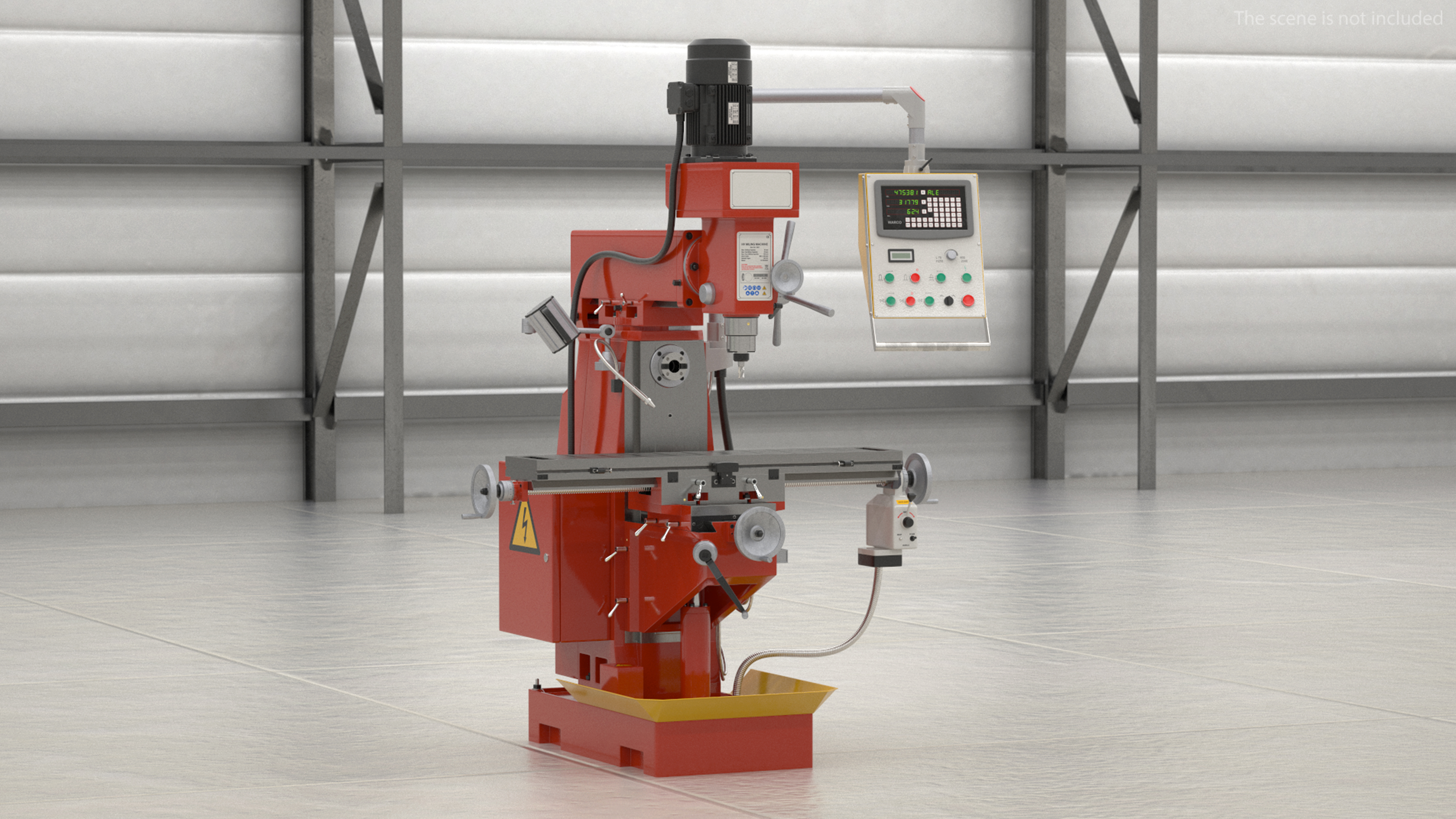 Milling Machine Red 3D model