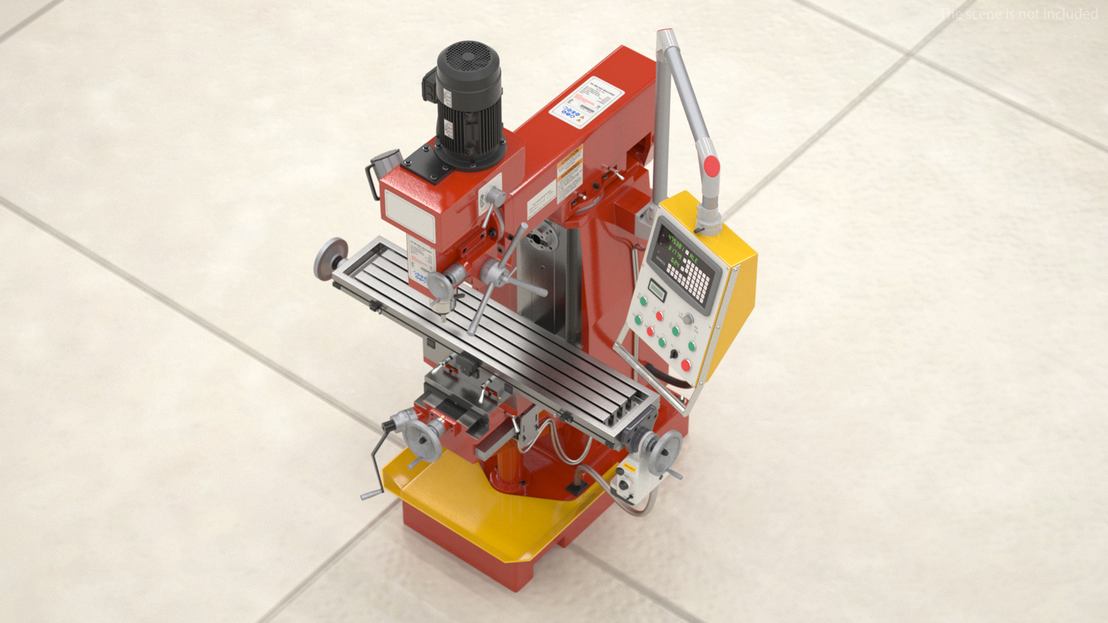 Milling Machine Red 3D model