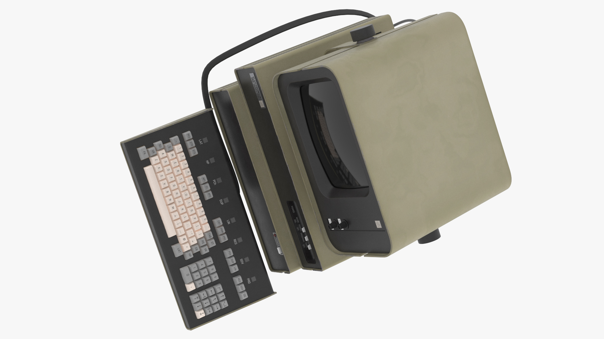 3D DVK-2 Retro Computer Turned Off
