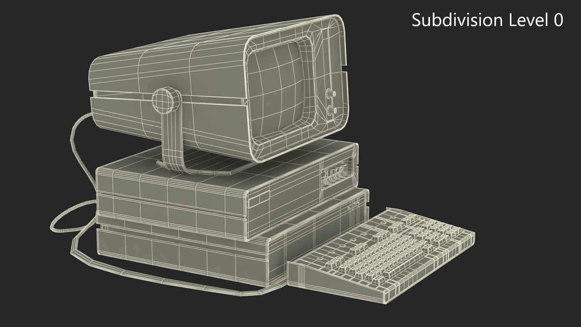 3D DVK-2 Retro Computer Turned Off