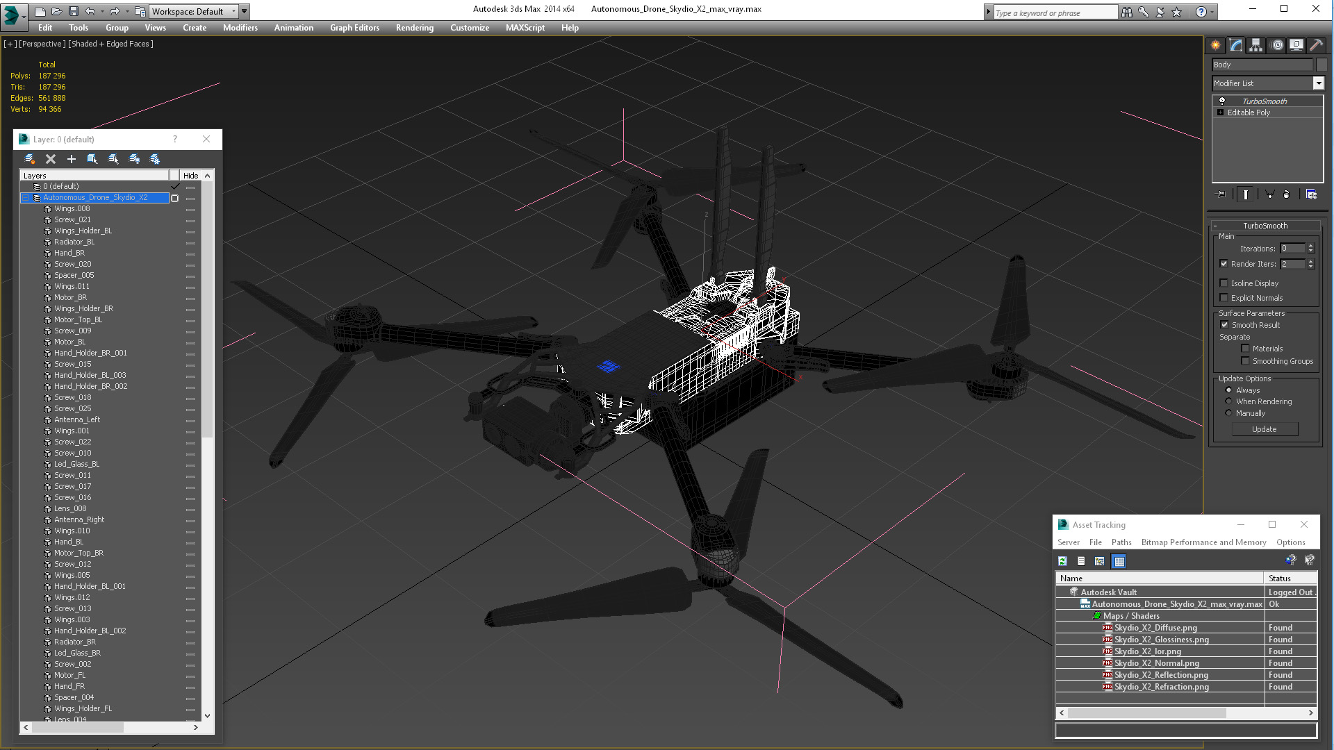 3D Autonomous Drone Skydio X2