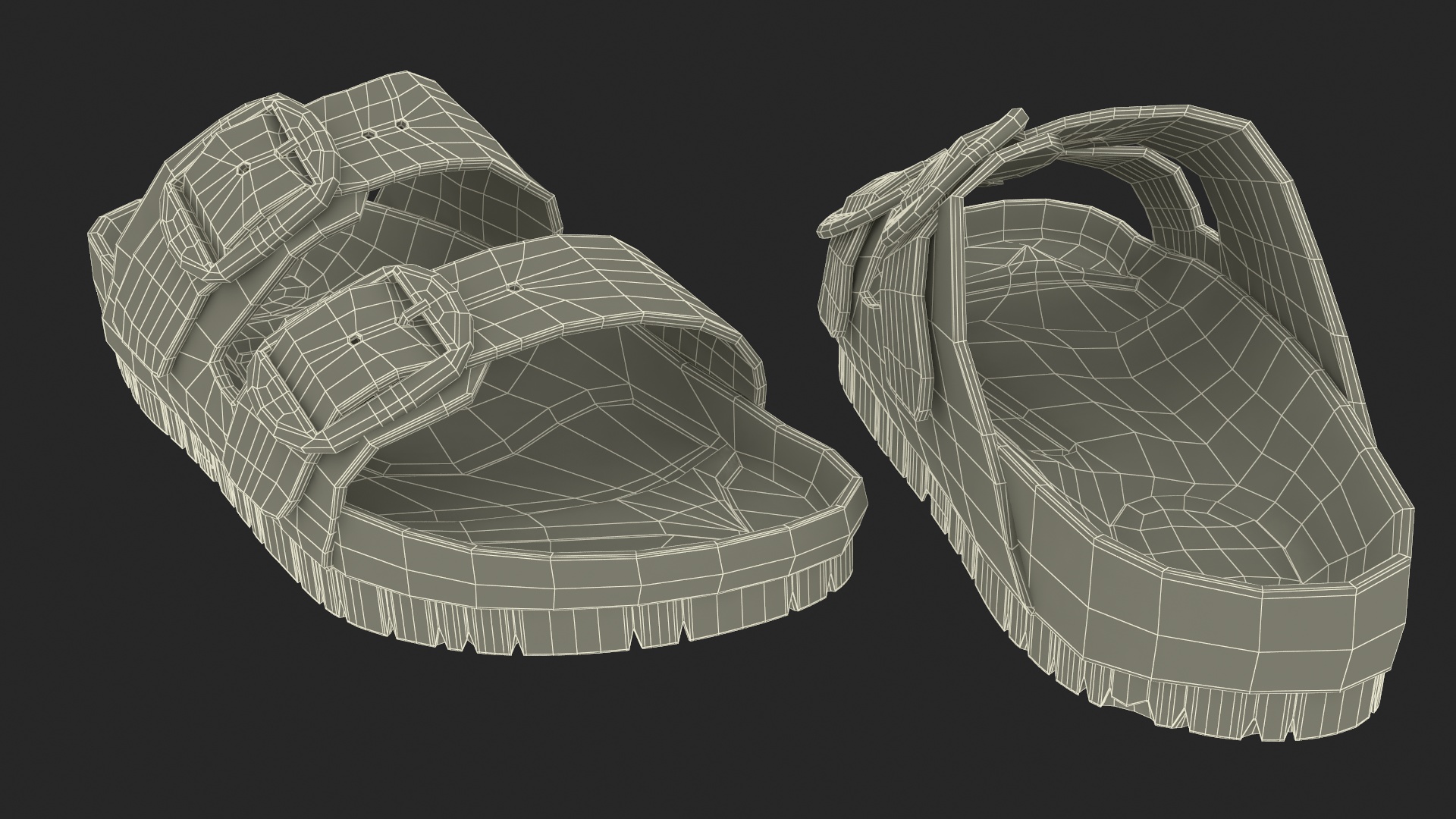 3D model Female Legs in Flip-Flops