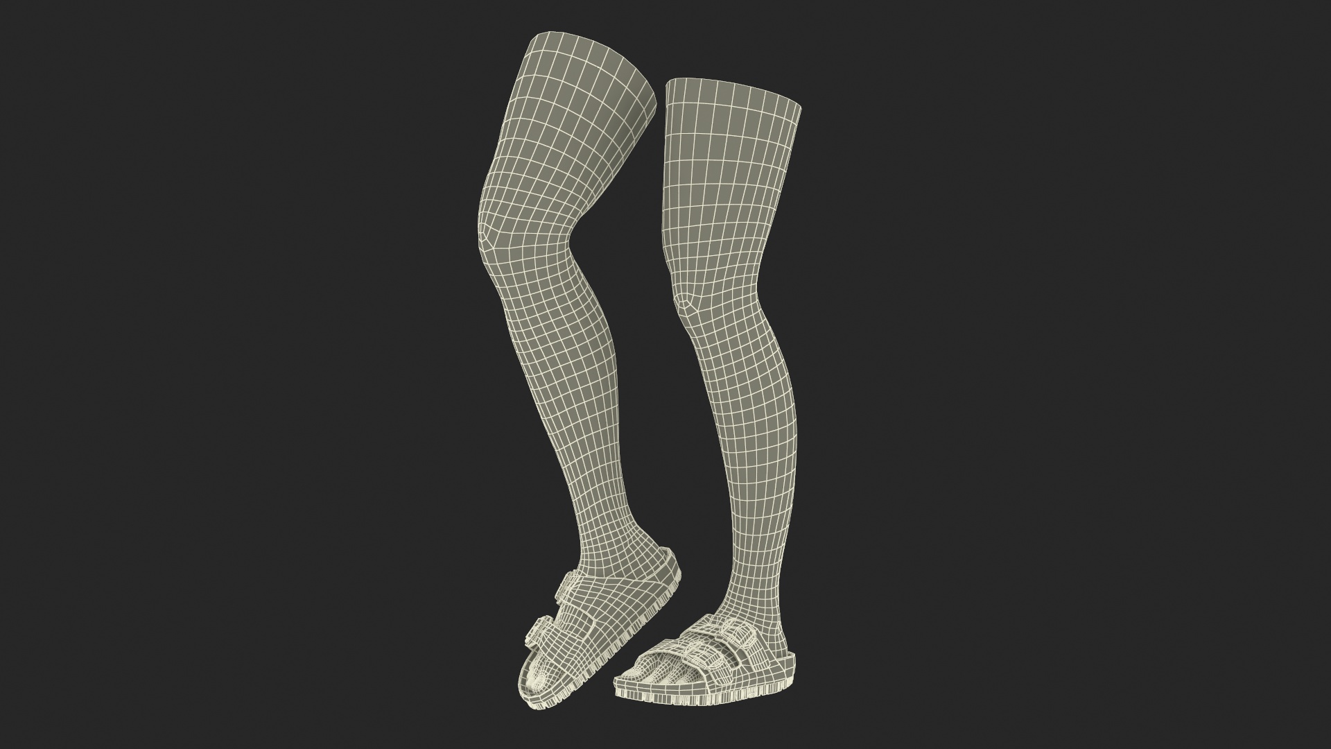3D model Female Legs in Flip-Flops