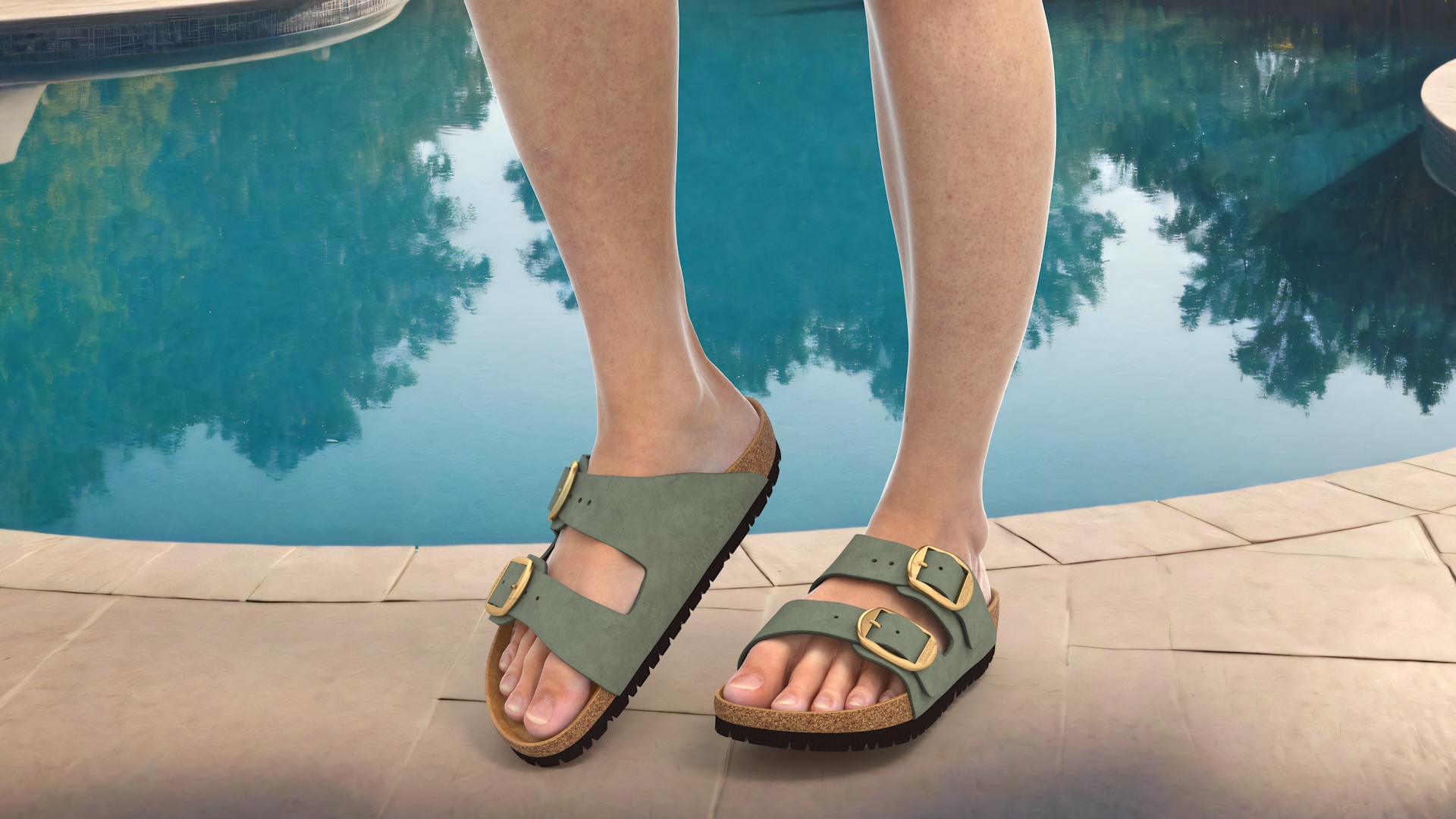 3D model Female Legs in Flip-Flops