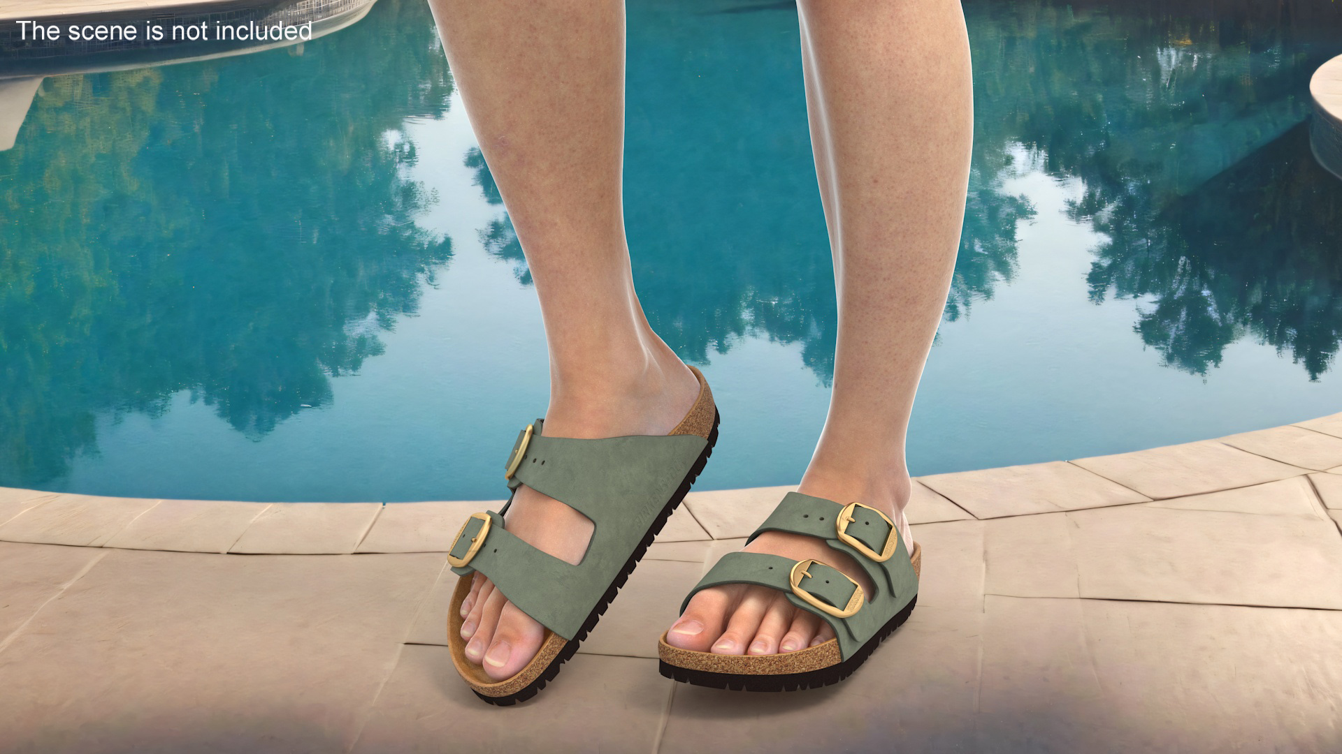 3D model Female Legs in Flip-Flops