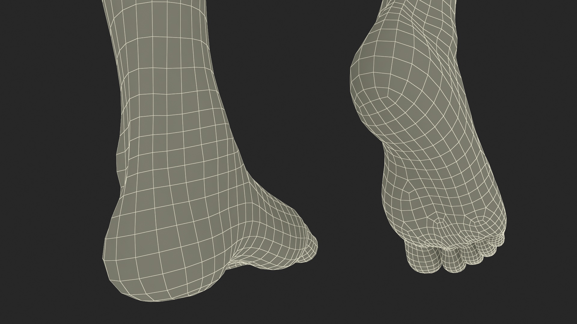 3D model Female Legs in Flip-Flops