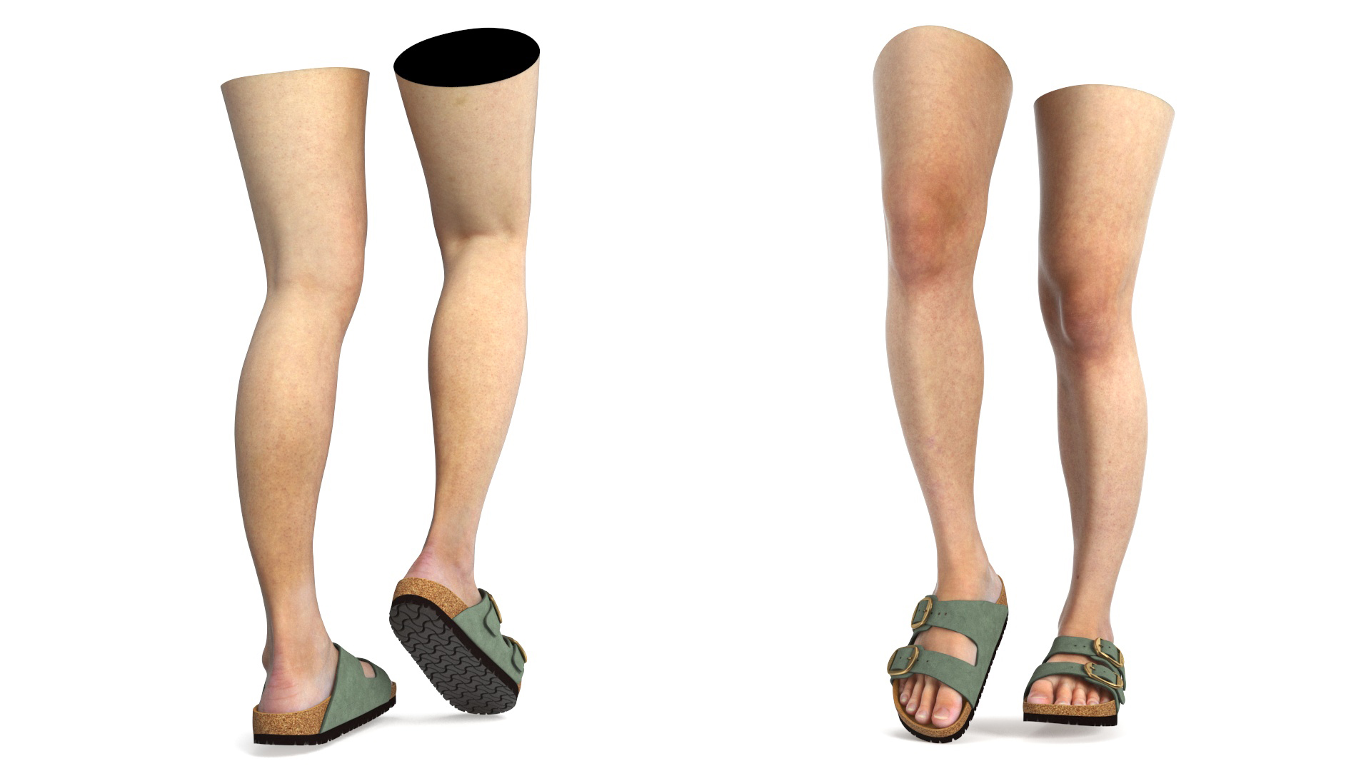 3D model Female Legs in Flip-Flops
